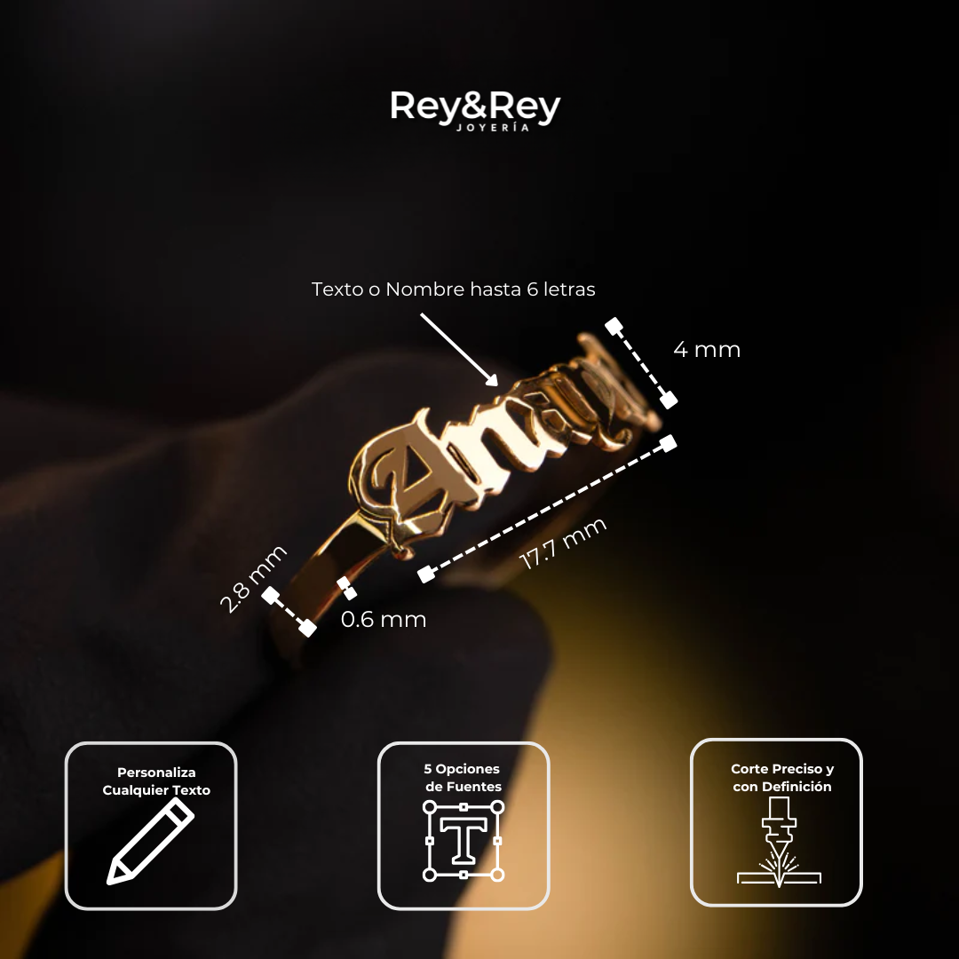 Anillo Classic Personalizable Oro 10k