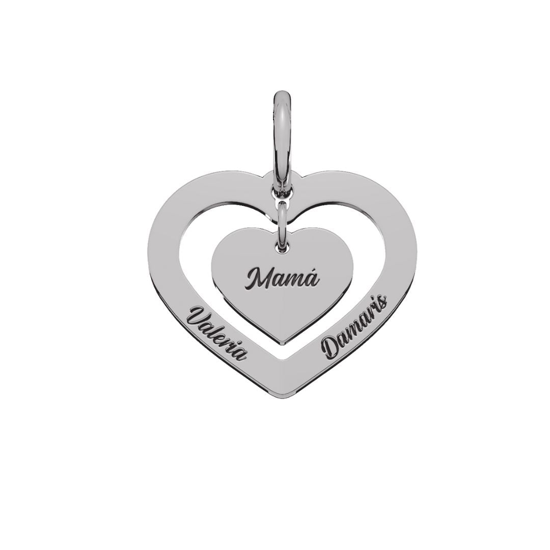 Dije Loop Mamá Personalizable Plata.925 Primerly