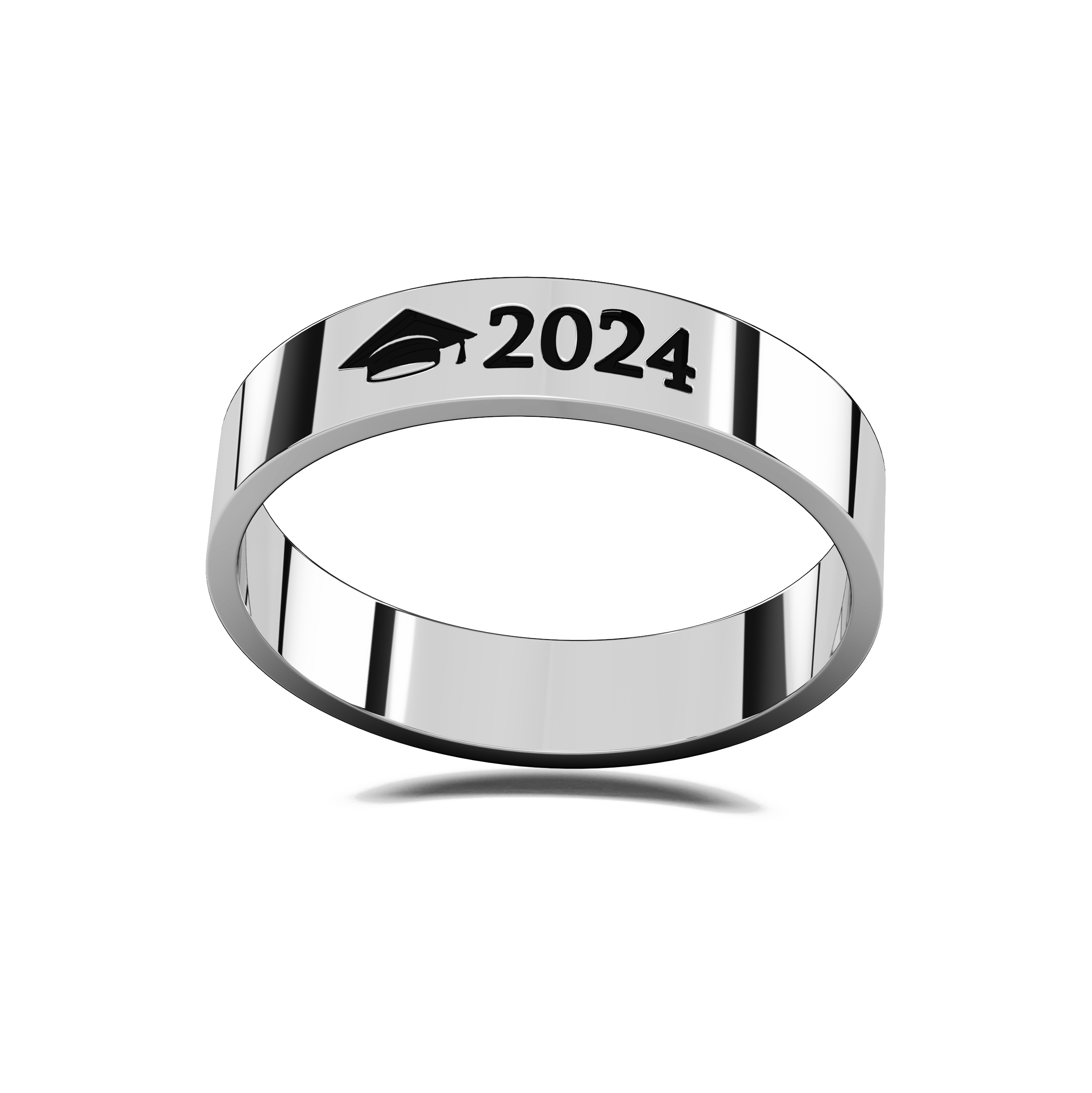 Anillo Graduación Flat S Name Plata .925