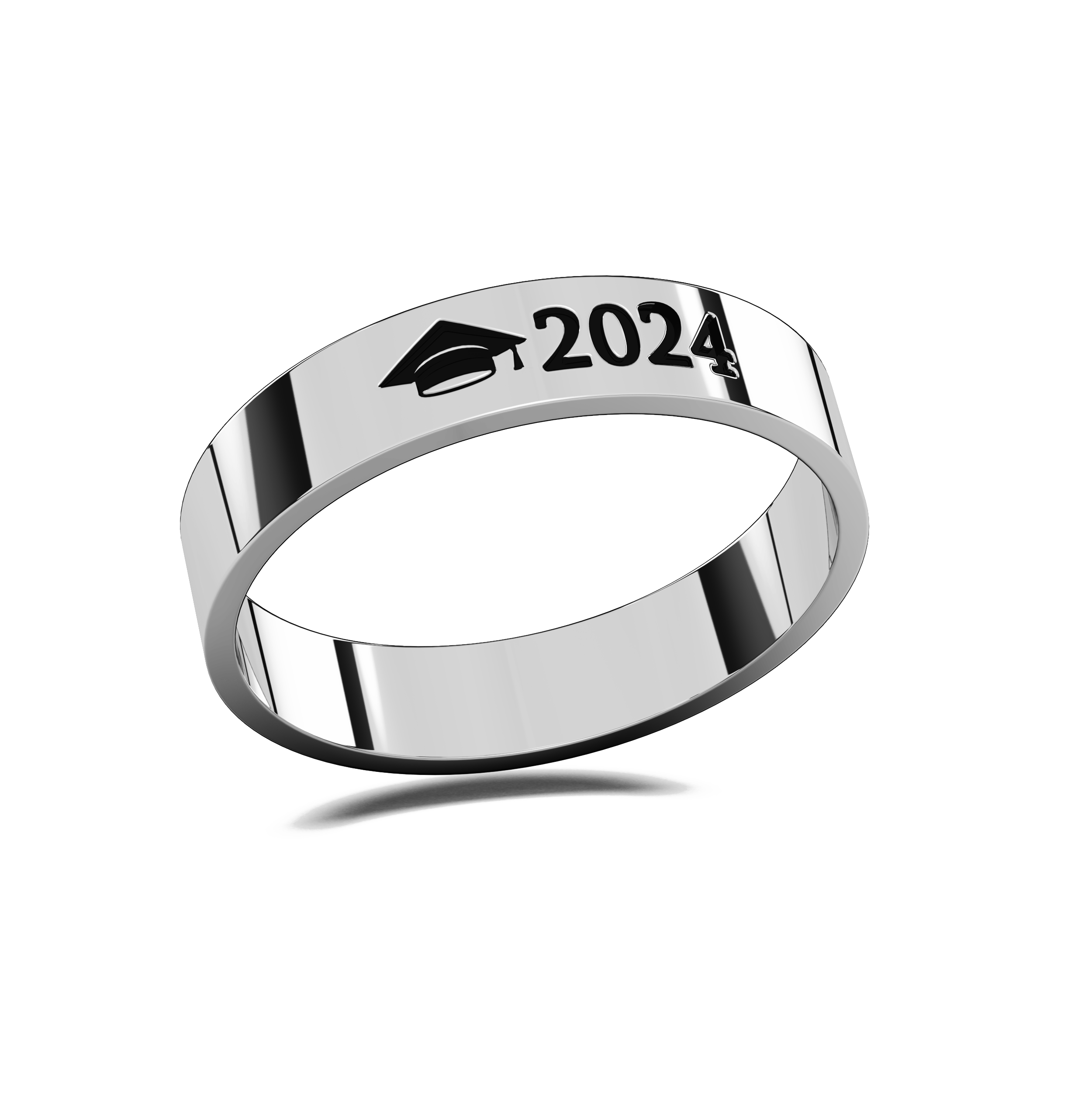 Anillo Graduación Flat S Name Plata .925