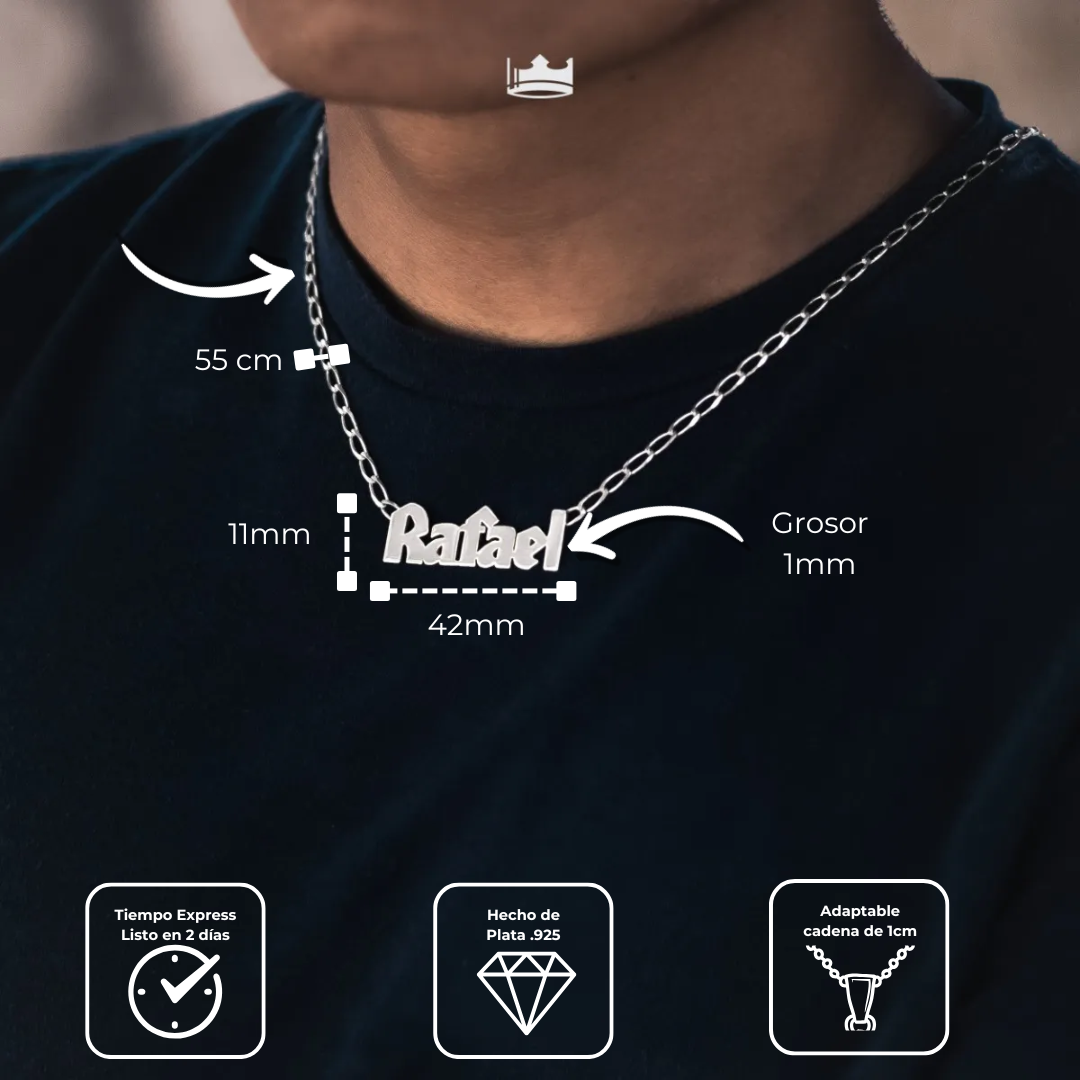 Cadena Monarca Personalizable Plata .925 Primerly