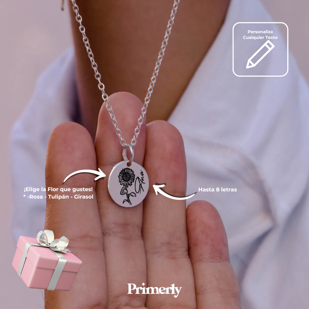Collar Fiore Personalizable Plata .925
