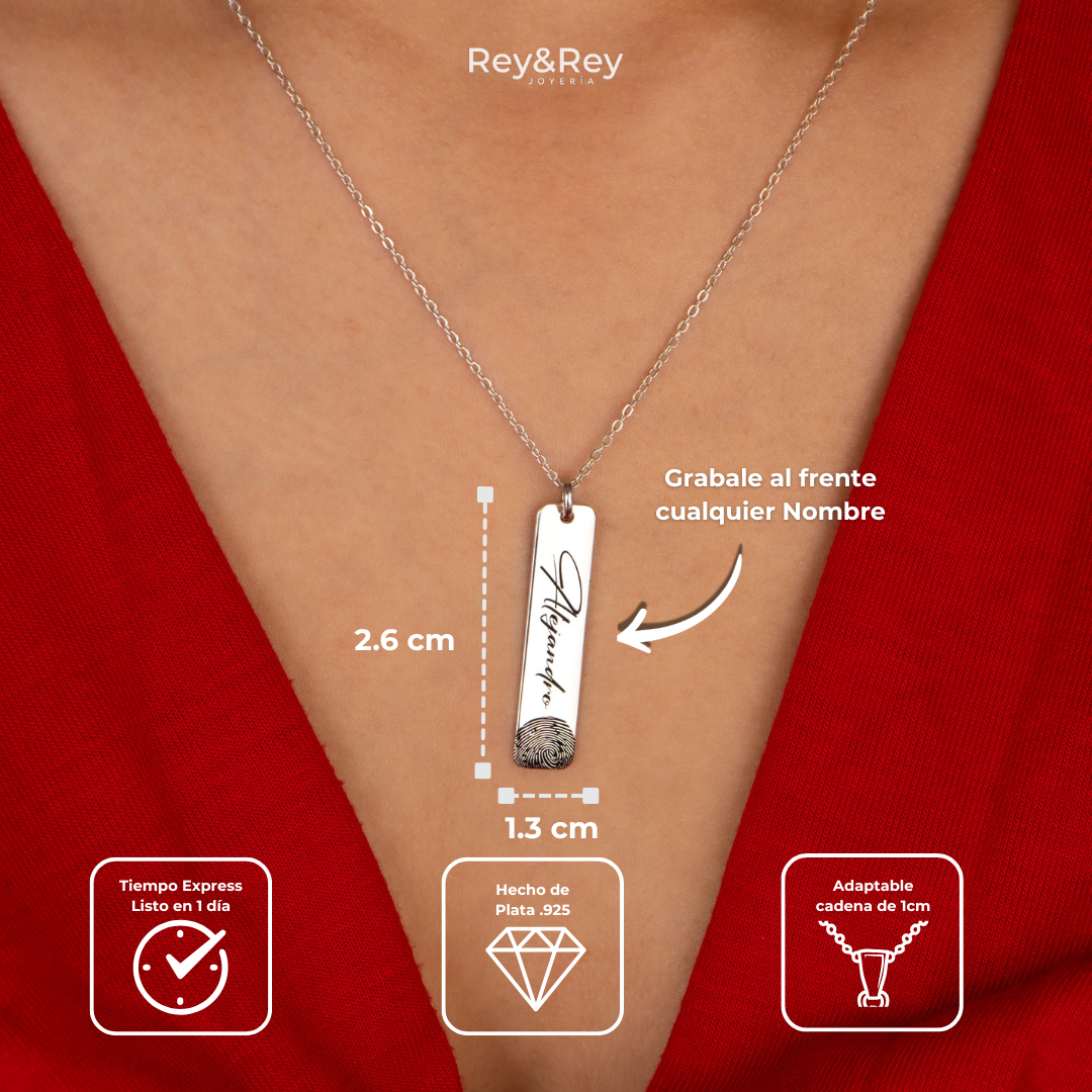 Etiqueta Huella Personalizable Plata .925 Primerly