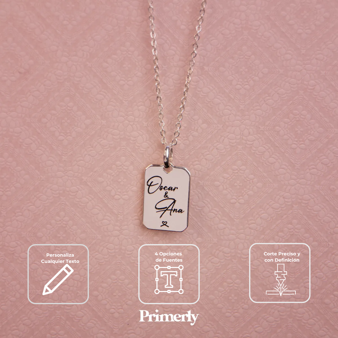 Collar Octa Personalizable Plata .925 Primerly