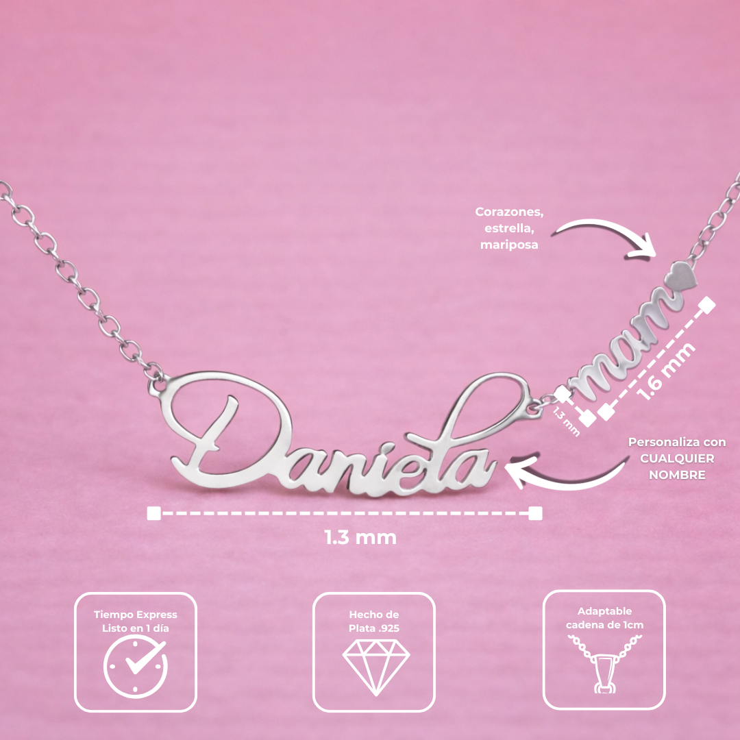 Collar Classic Mom Personalizable Plata .925 Primerly