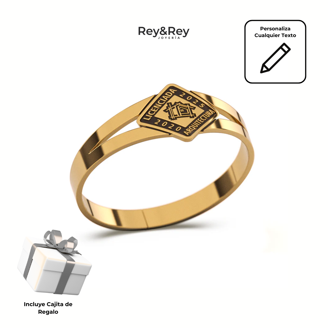 Anillo Hito Graduación Oro 10k