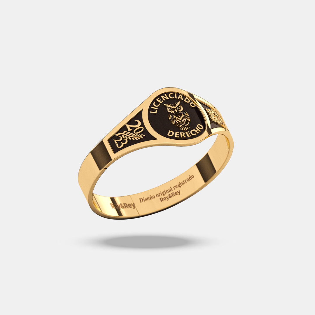 Anillo Graduación Round Oro 10k