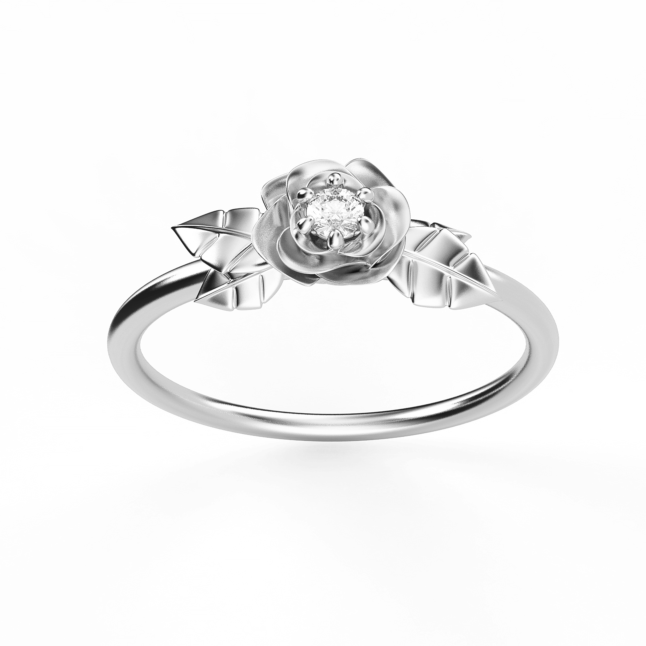 Anillo Compromiso Promesa Rosa de Plata
