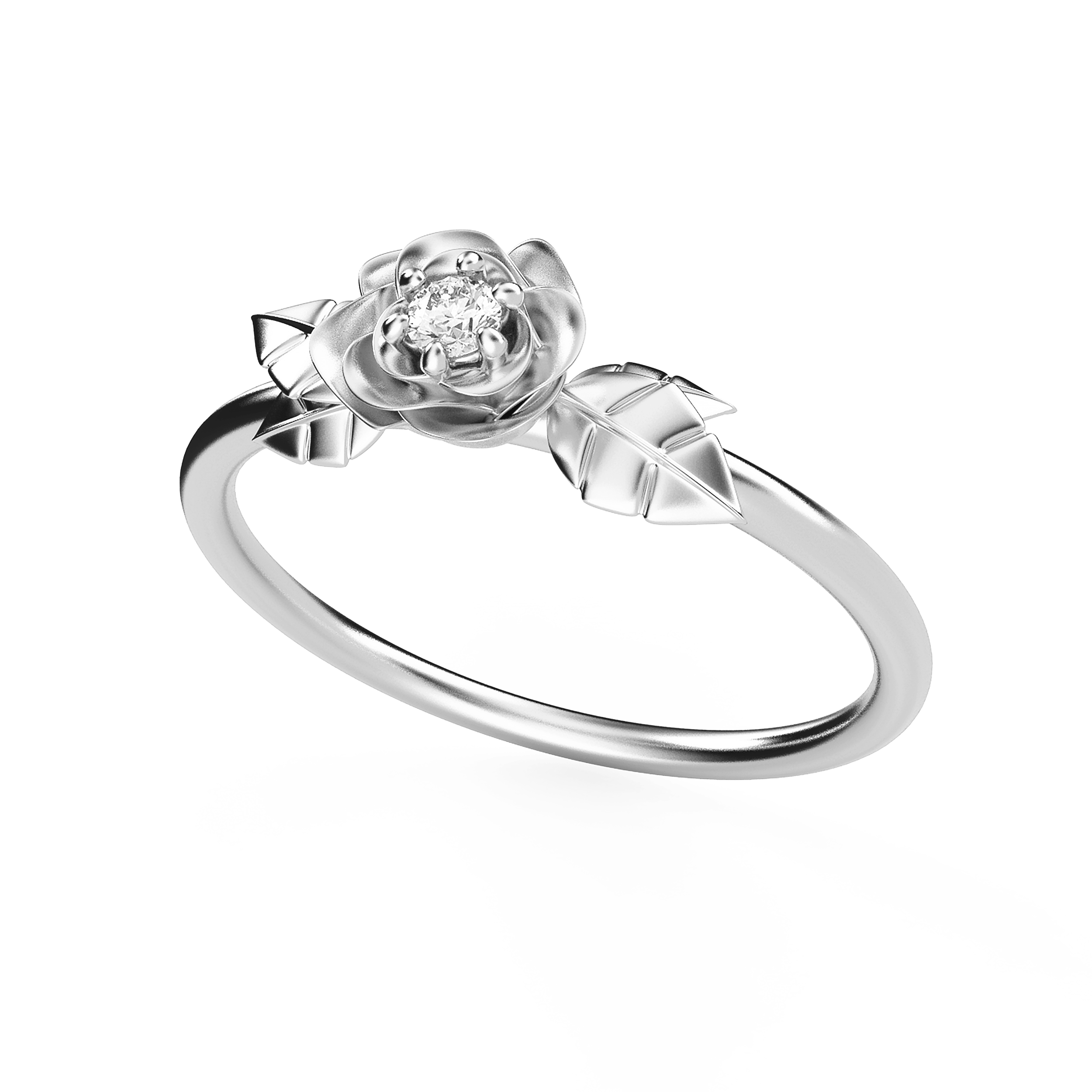 Anillo Compromiso Promesa Rosa de Plata