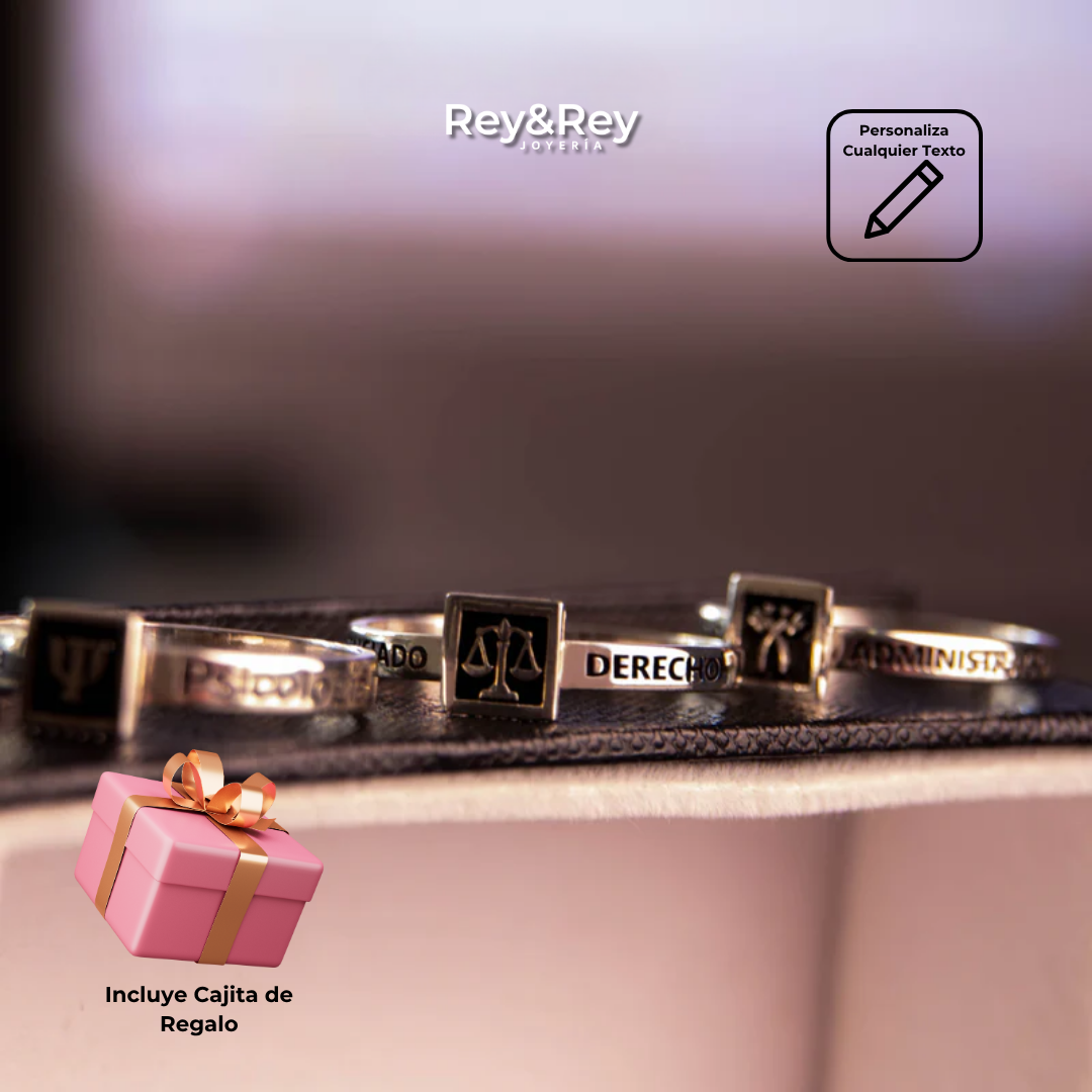 Anillo Graduación Square Plata .925