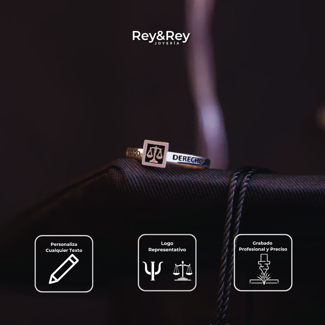 Anillo Graduación Square Plata .925