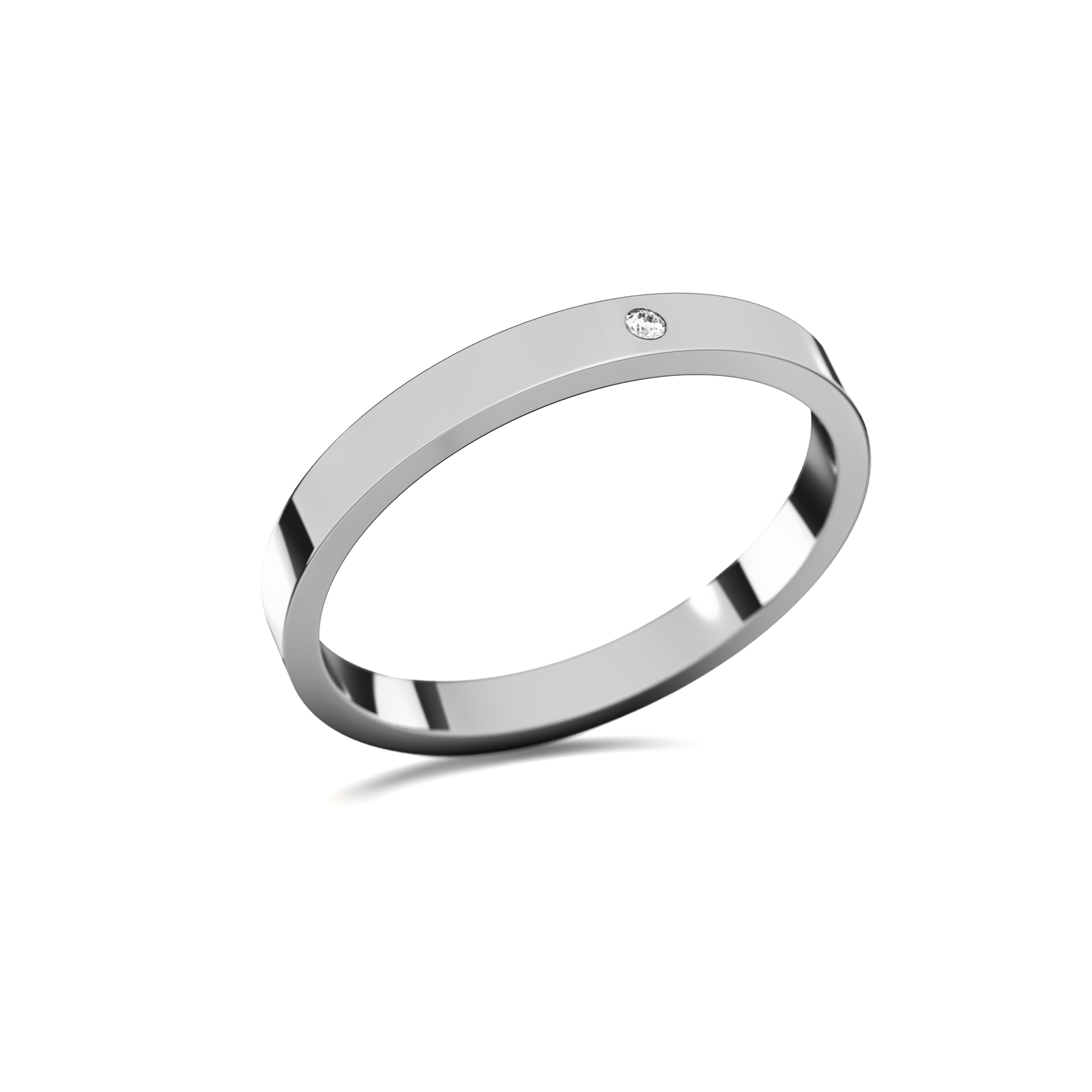 Anillo Compromiso Promesa Flat S Plata .925