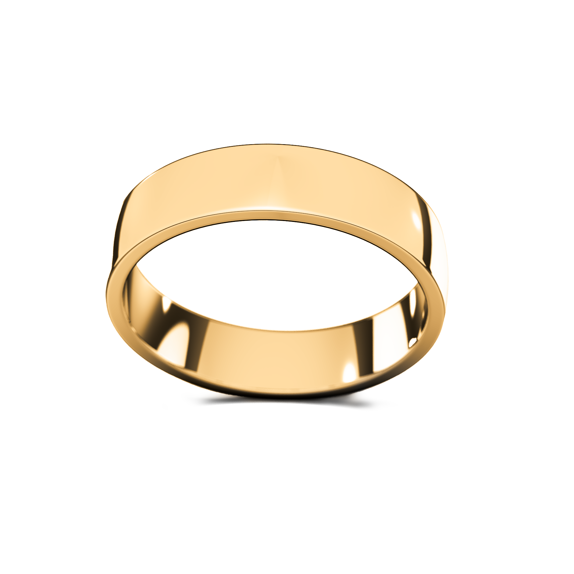 Anillo Matrimonial Squarel Liso de Oro 10K