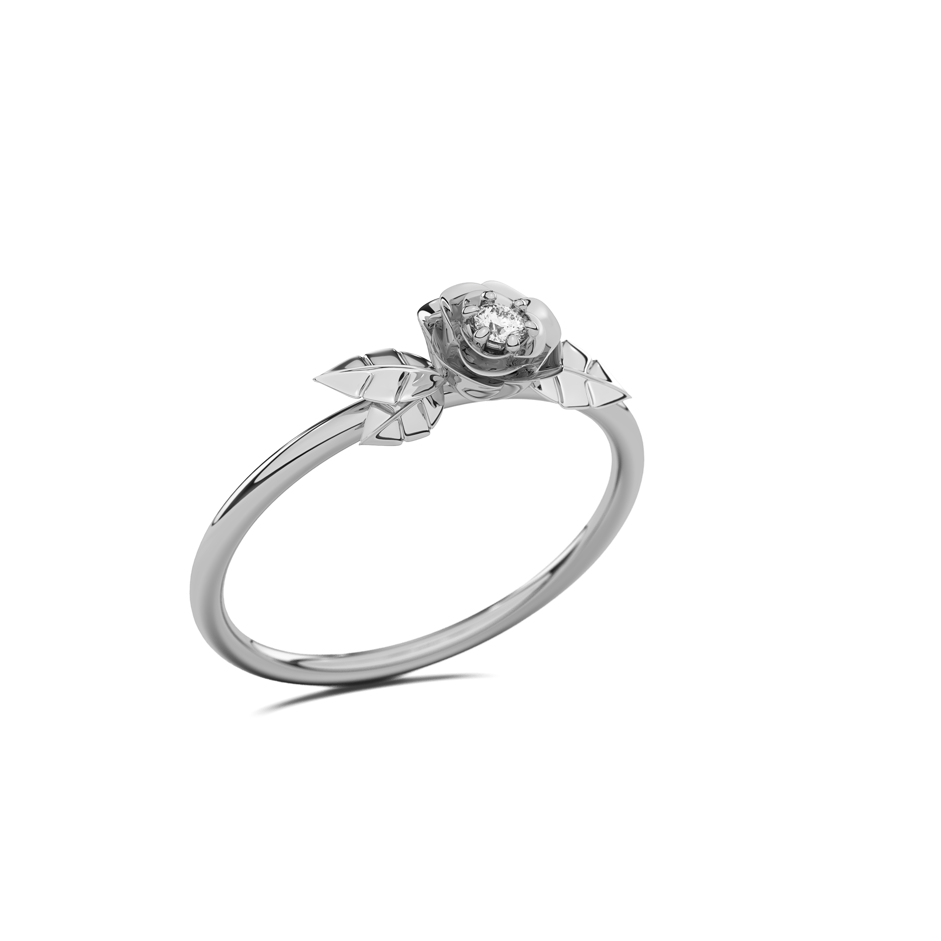 Anillo Compromiso Promesa Rosa de Plata