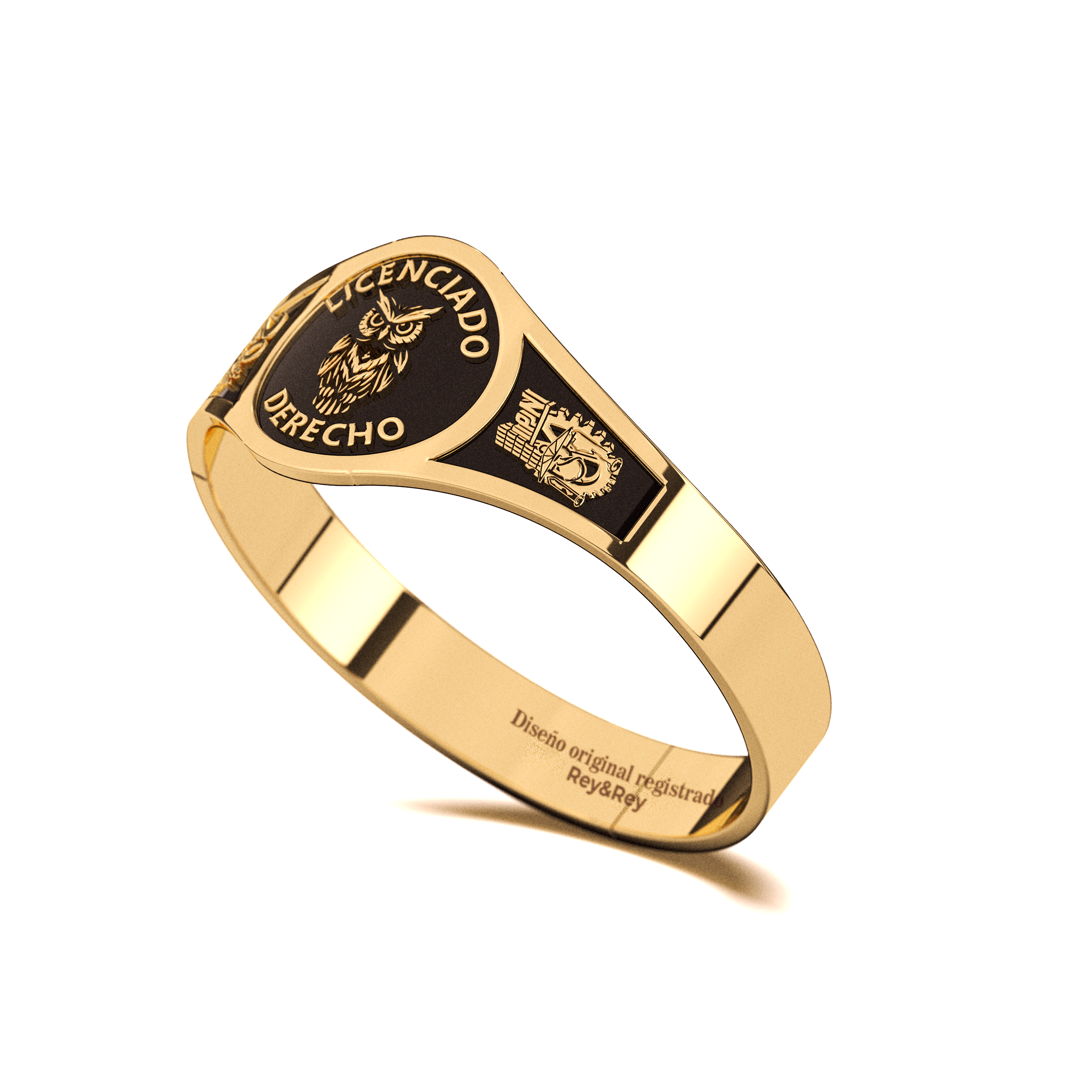 Anillo Graduación Round Oro 10k