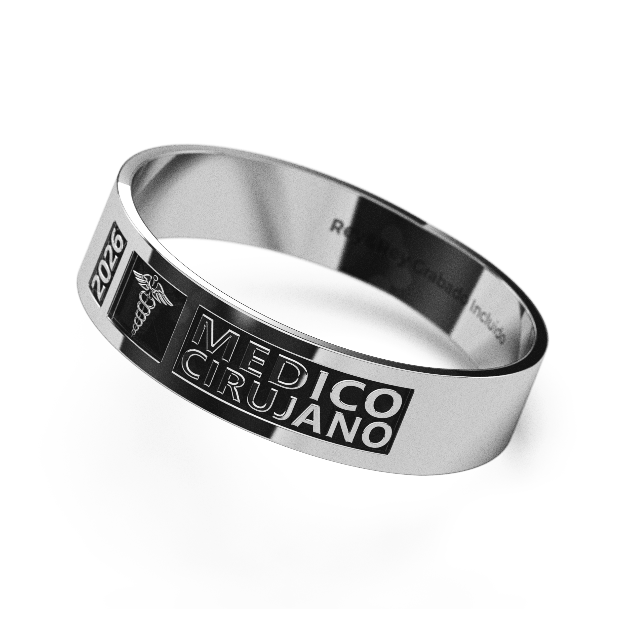 Anillo Graduación Pleno Plata