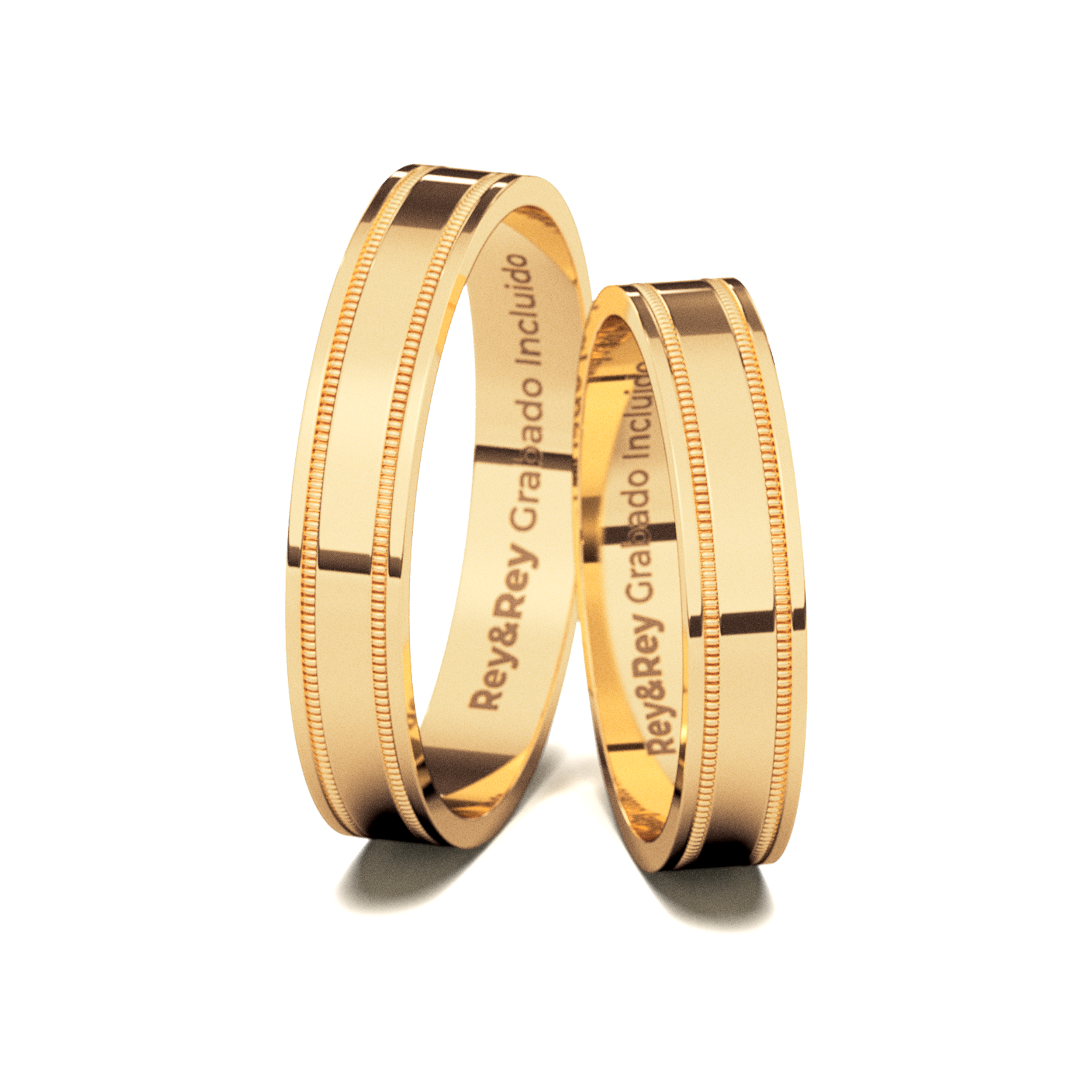 Anillos Milgrain Matrimonial en Oro 10k