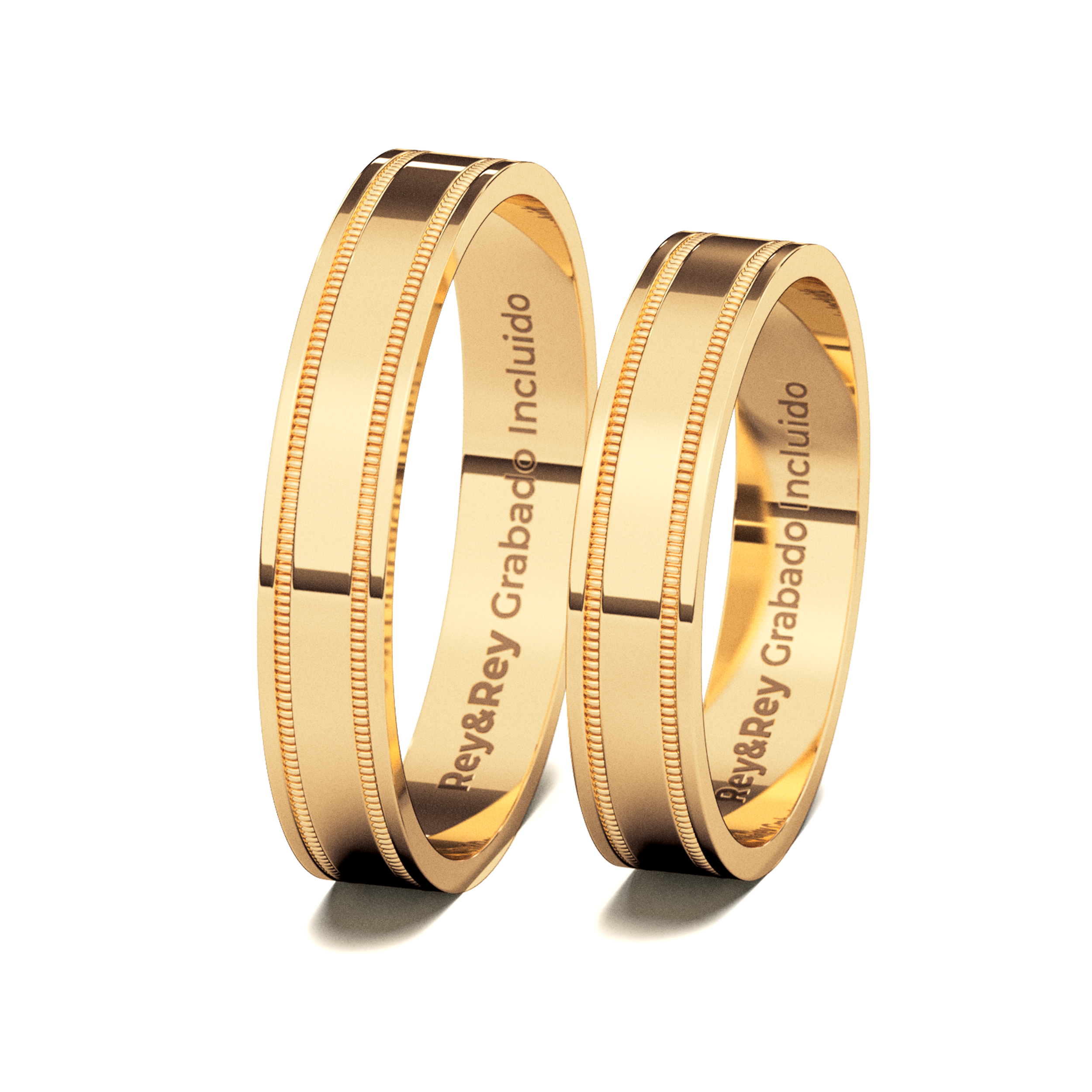 Anillos Milgrain Matrimonial en Oro 10k