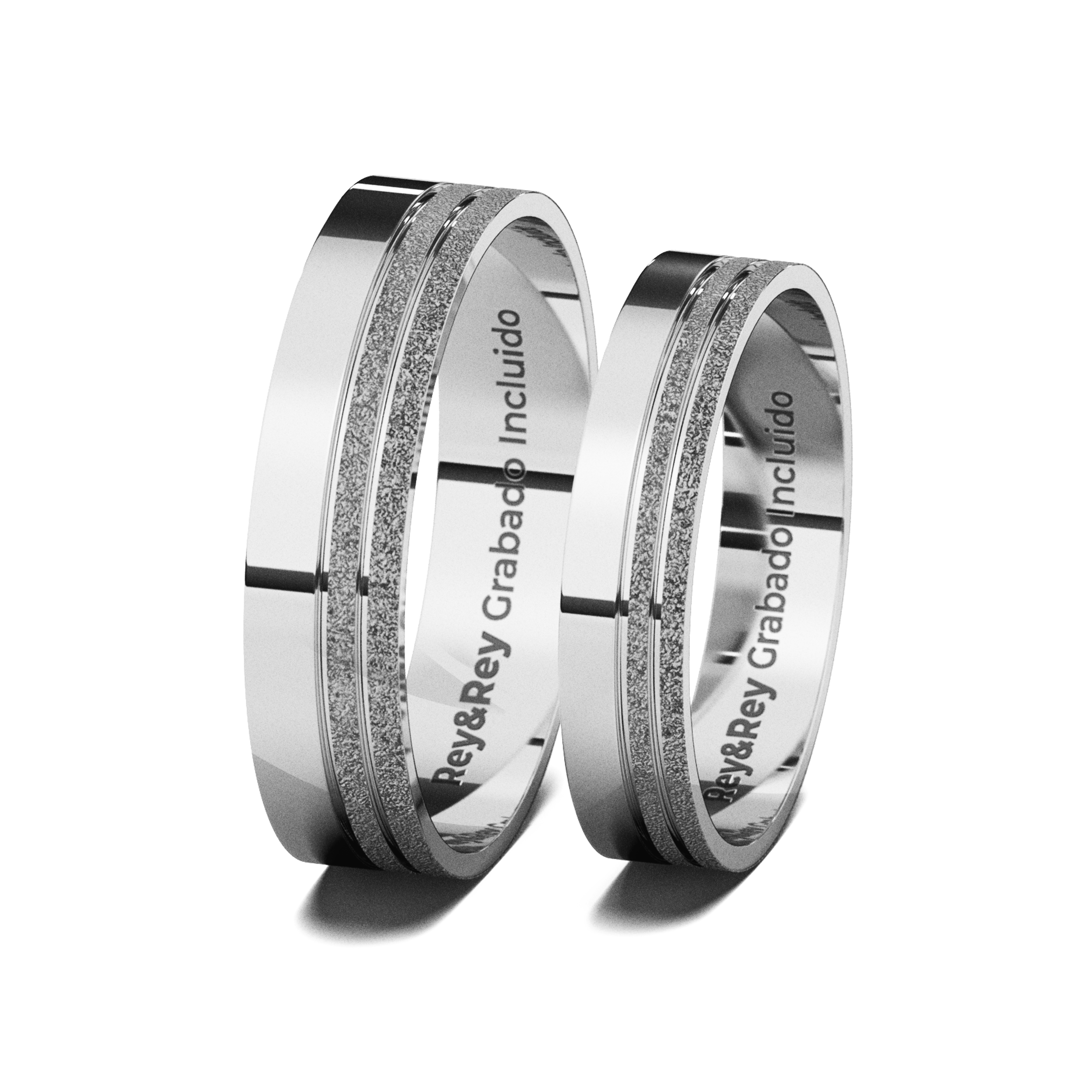 Anillos Matrimoniales Par Craquel LAT Plata .925