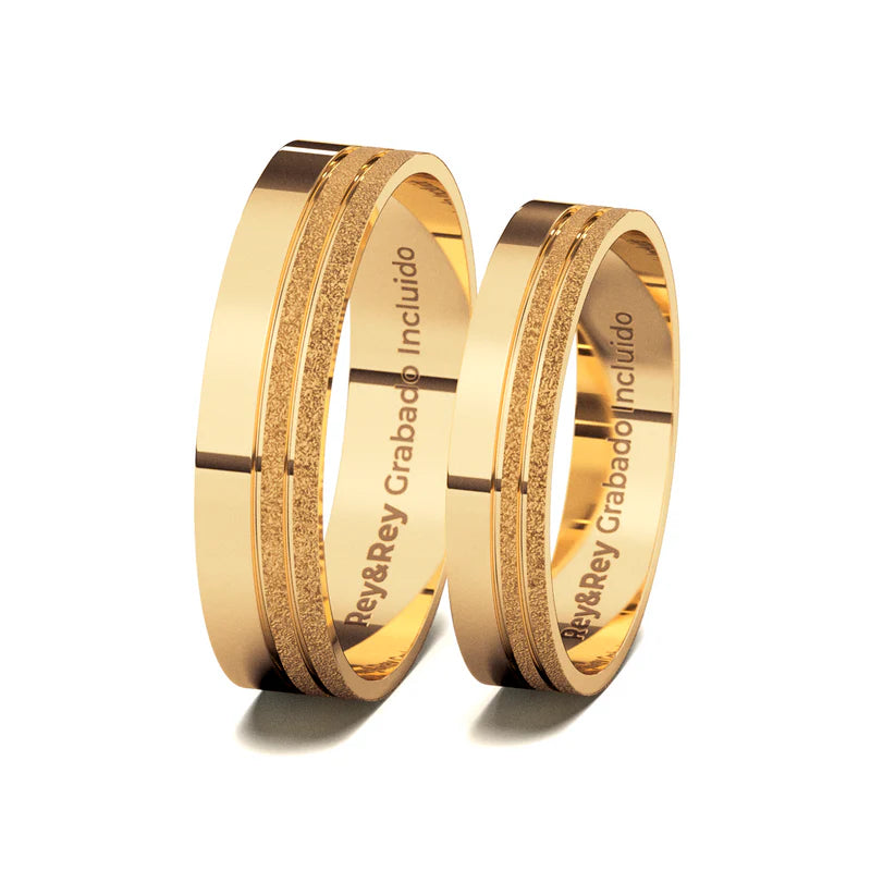 Anillos Matrimoniales Par Craquel LAT Plata .925