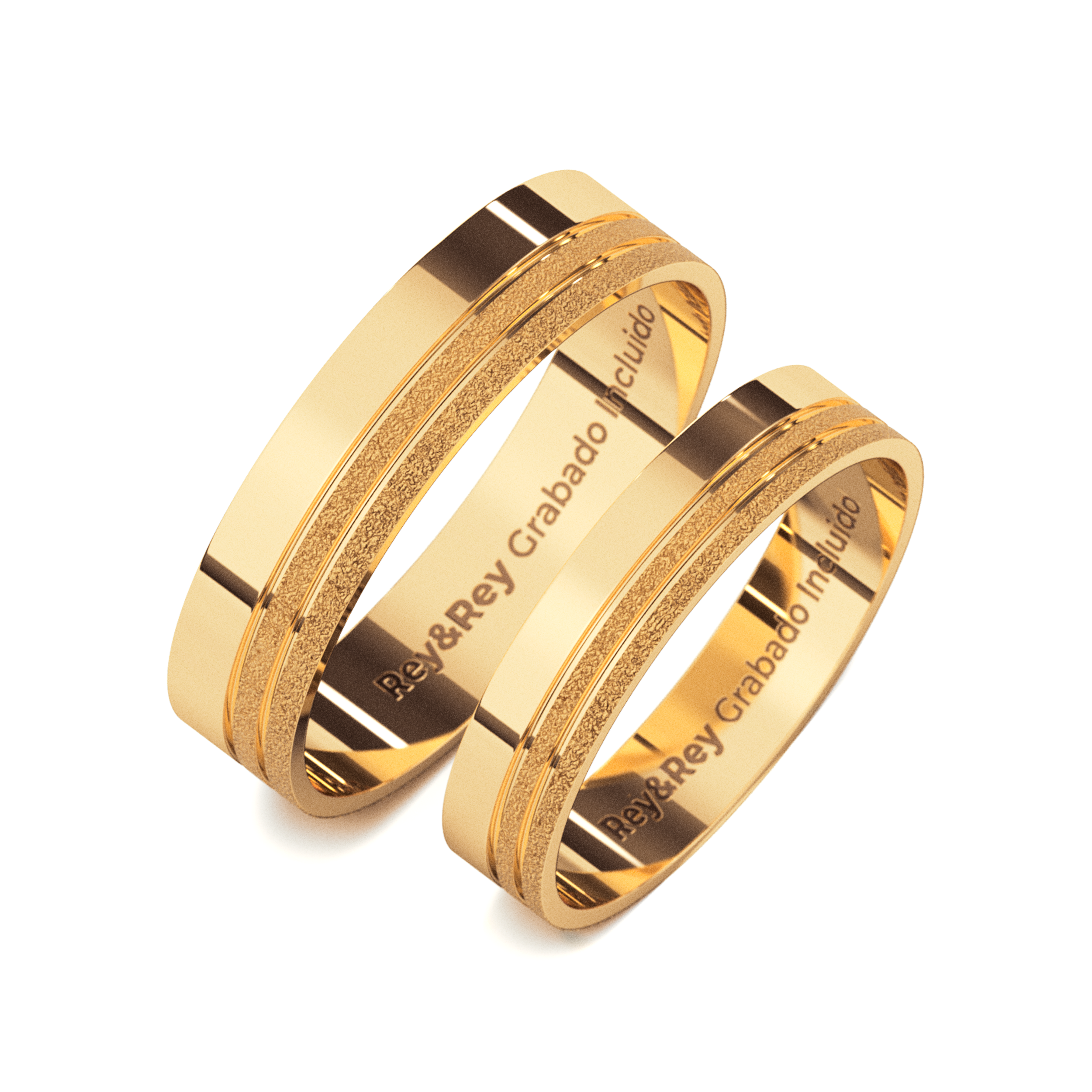 Anillos Matrimoniales Par Milgrain Plata