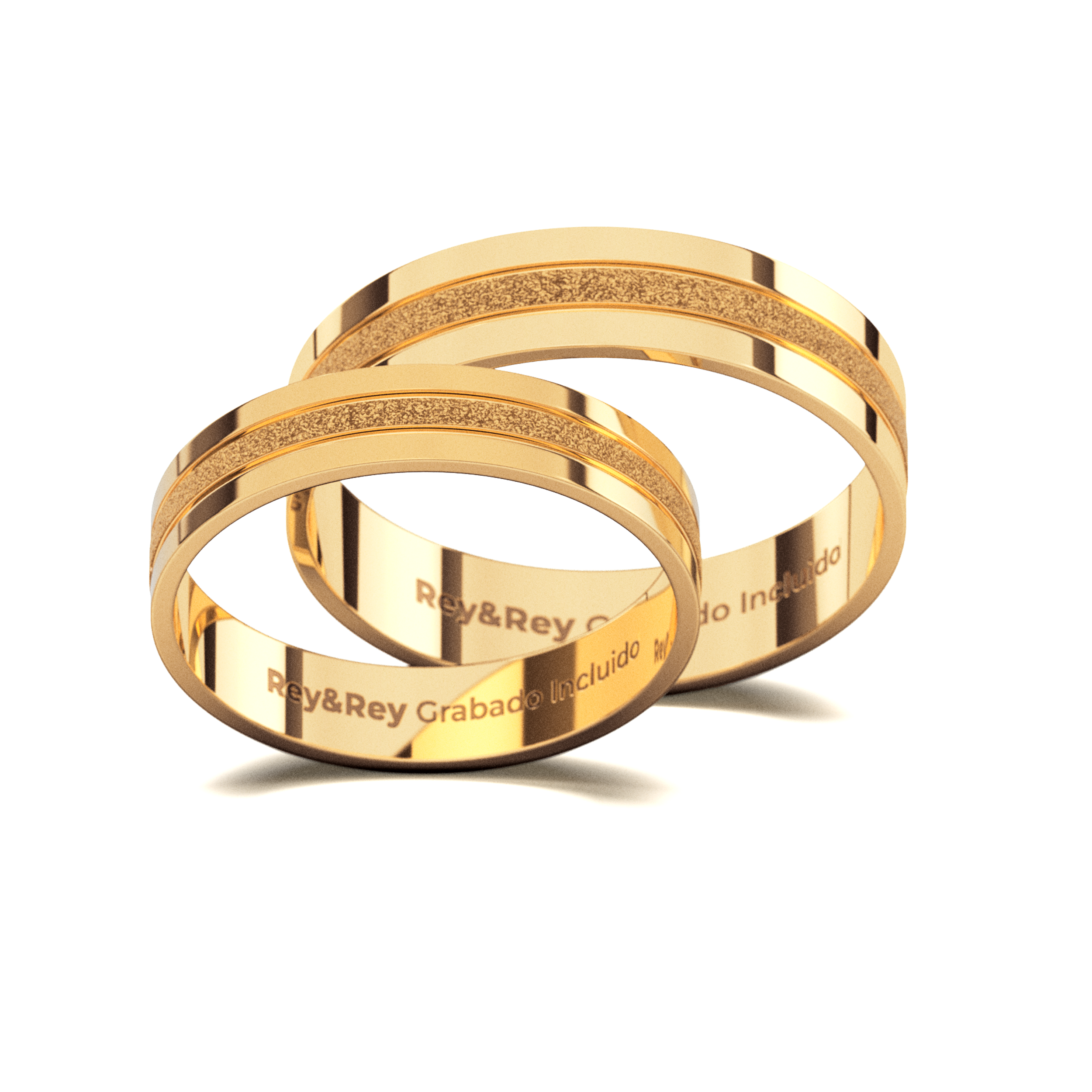 Anillos Matrimoniales Craquel MID Plata