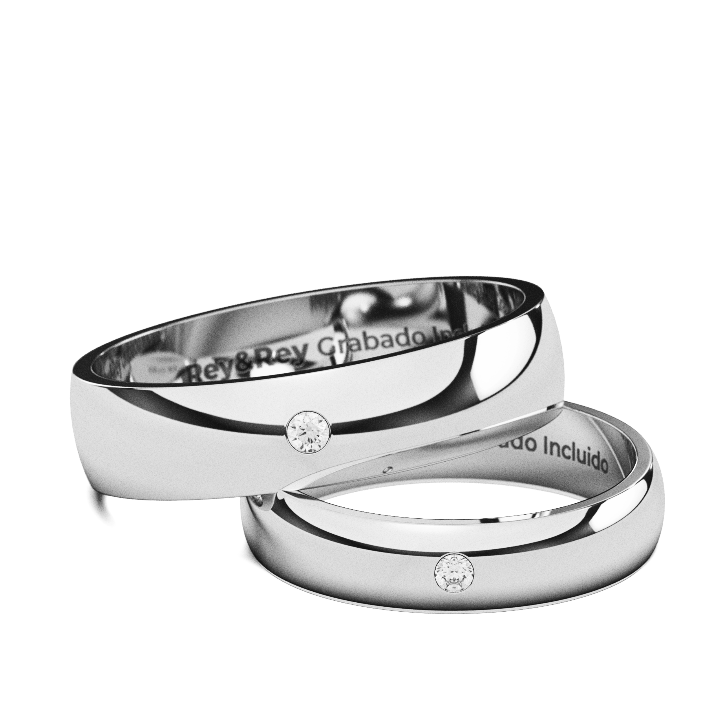 Anillos Matrimoniales Par Paloma X Plata