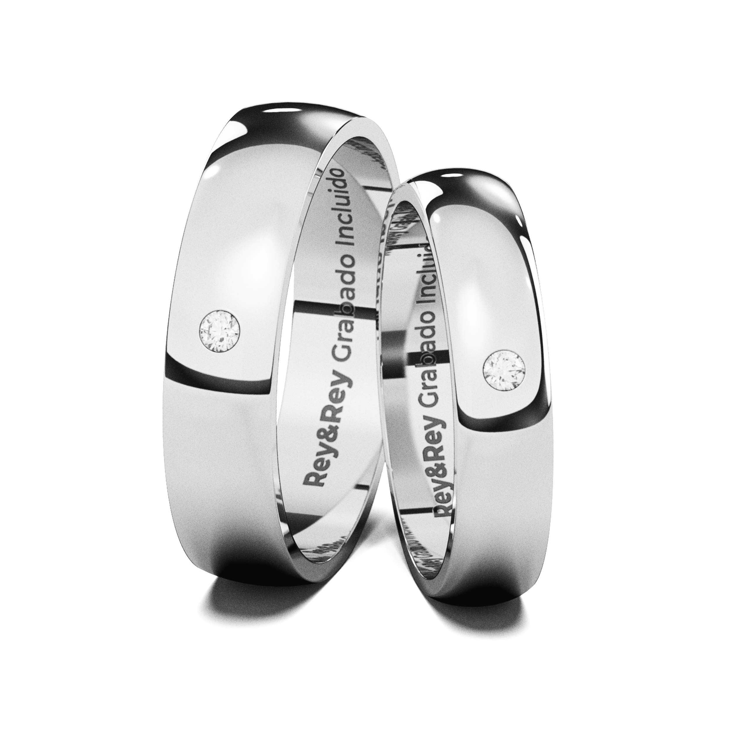 Anillos Matrimoniales Par Paloma X Plata