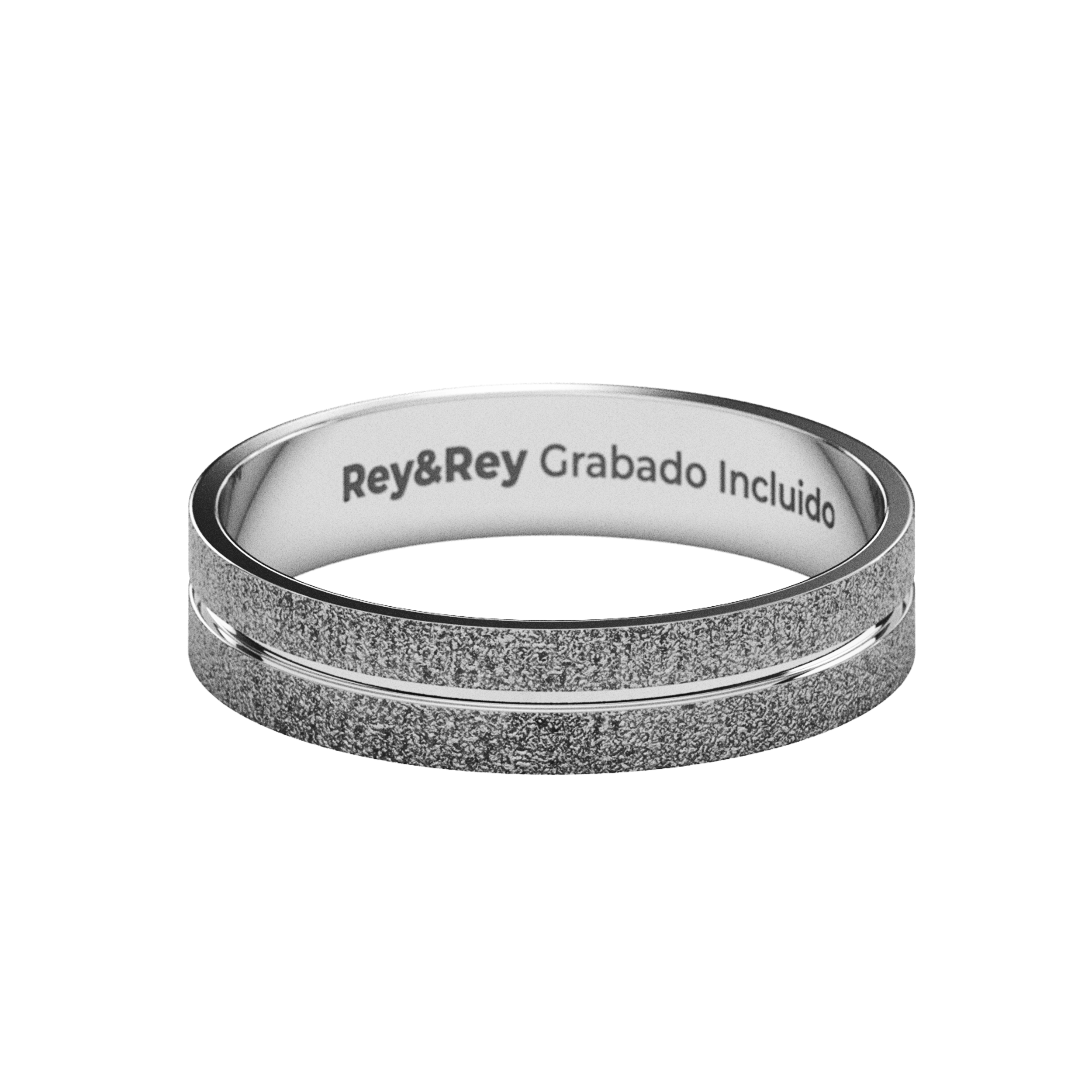 Anillo Matrimonial Craquel SAND Plata
