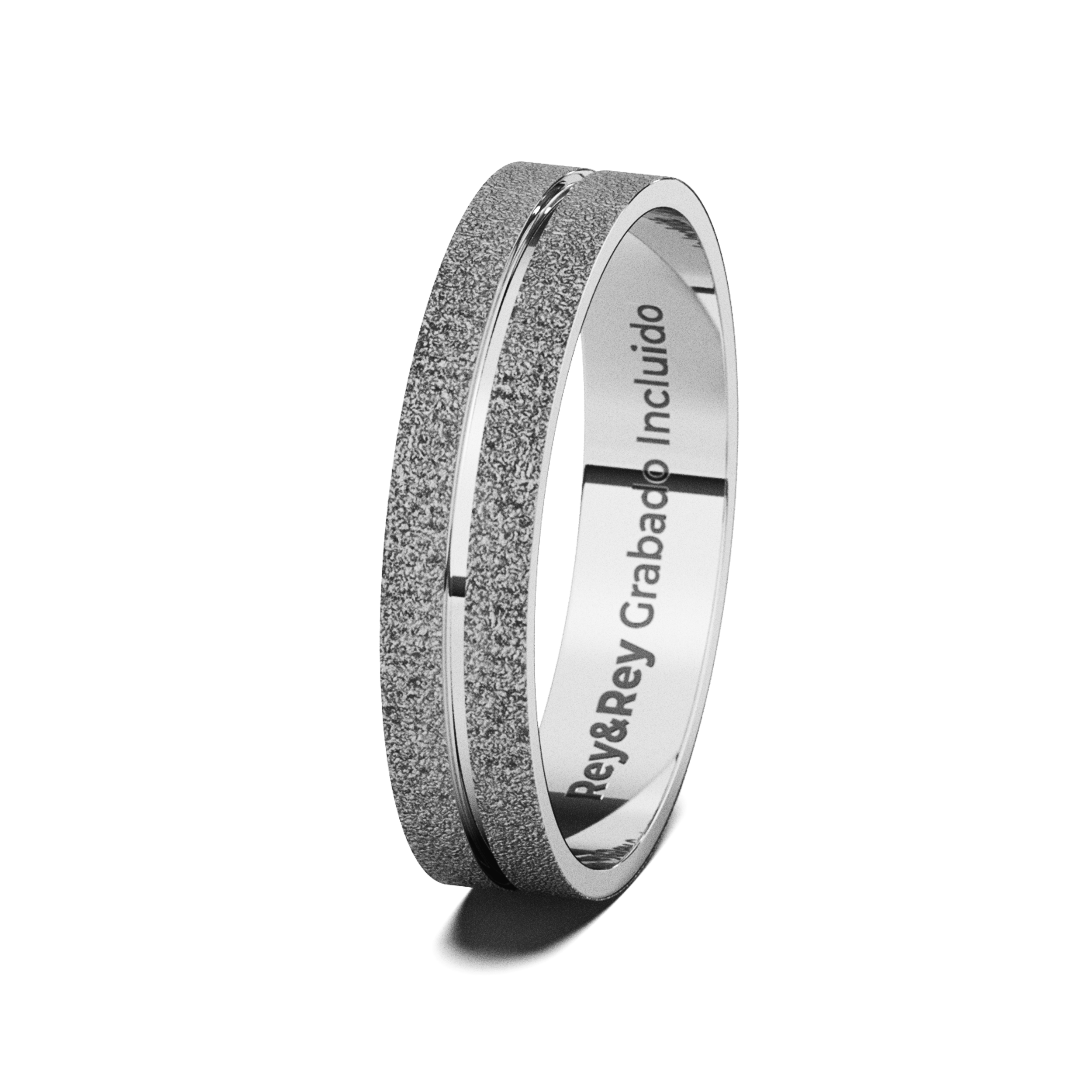 Anillo Matrimonial Craquel SAND Plata