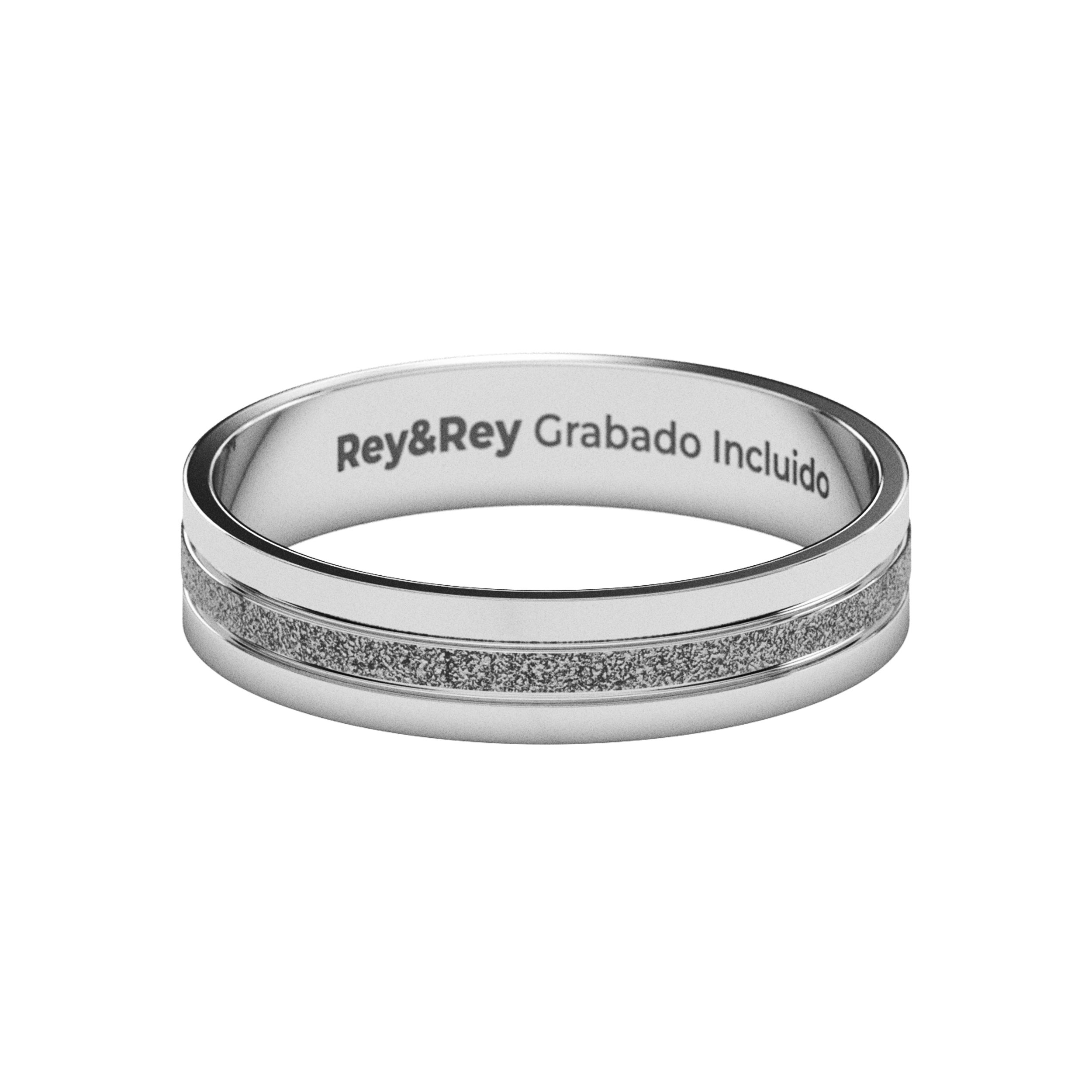 Anillo Matrimonial Craquel MID Plata .925