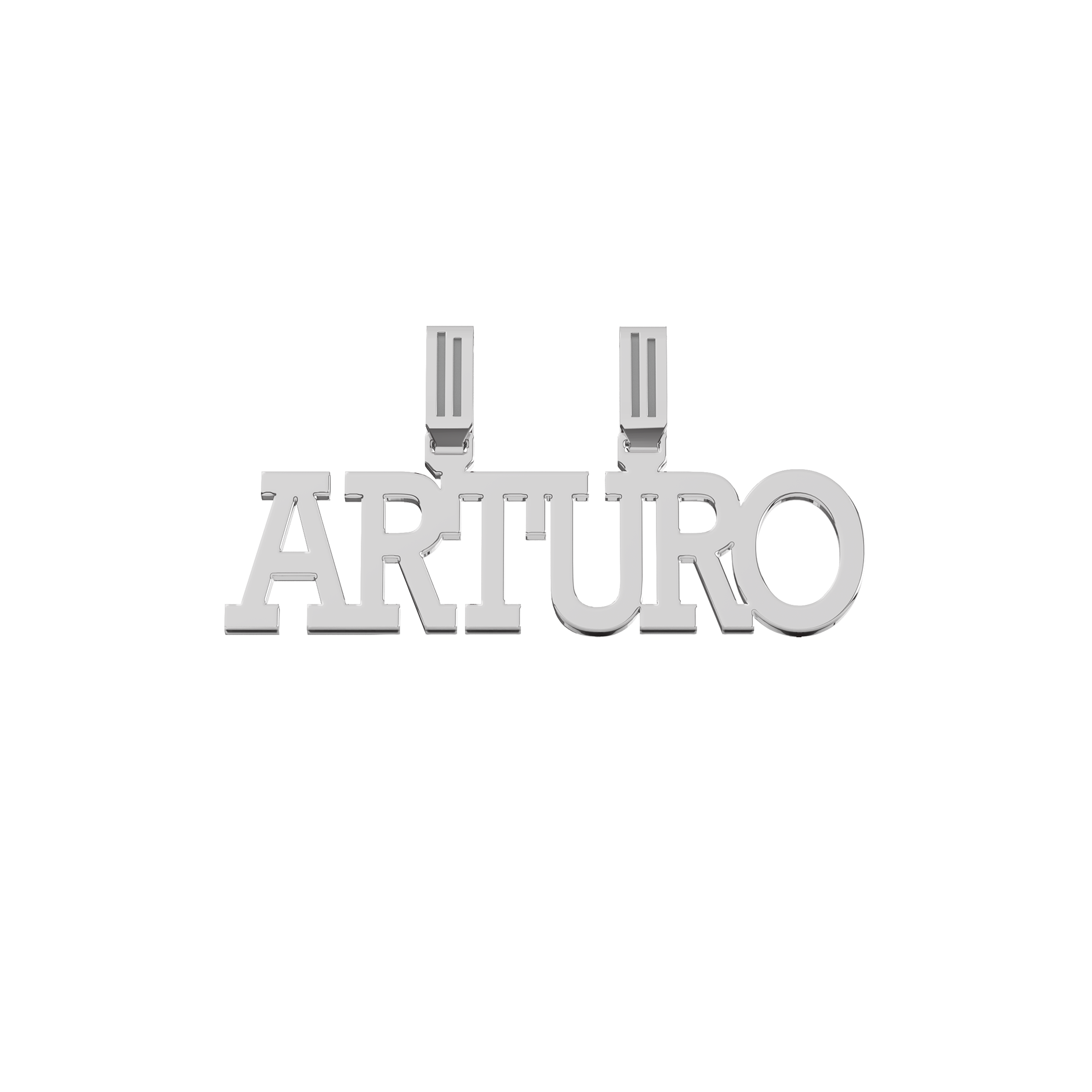 Dije Nombre Monarca Personalizable de Plata Primerly