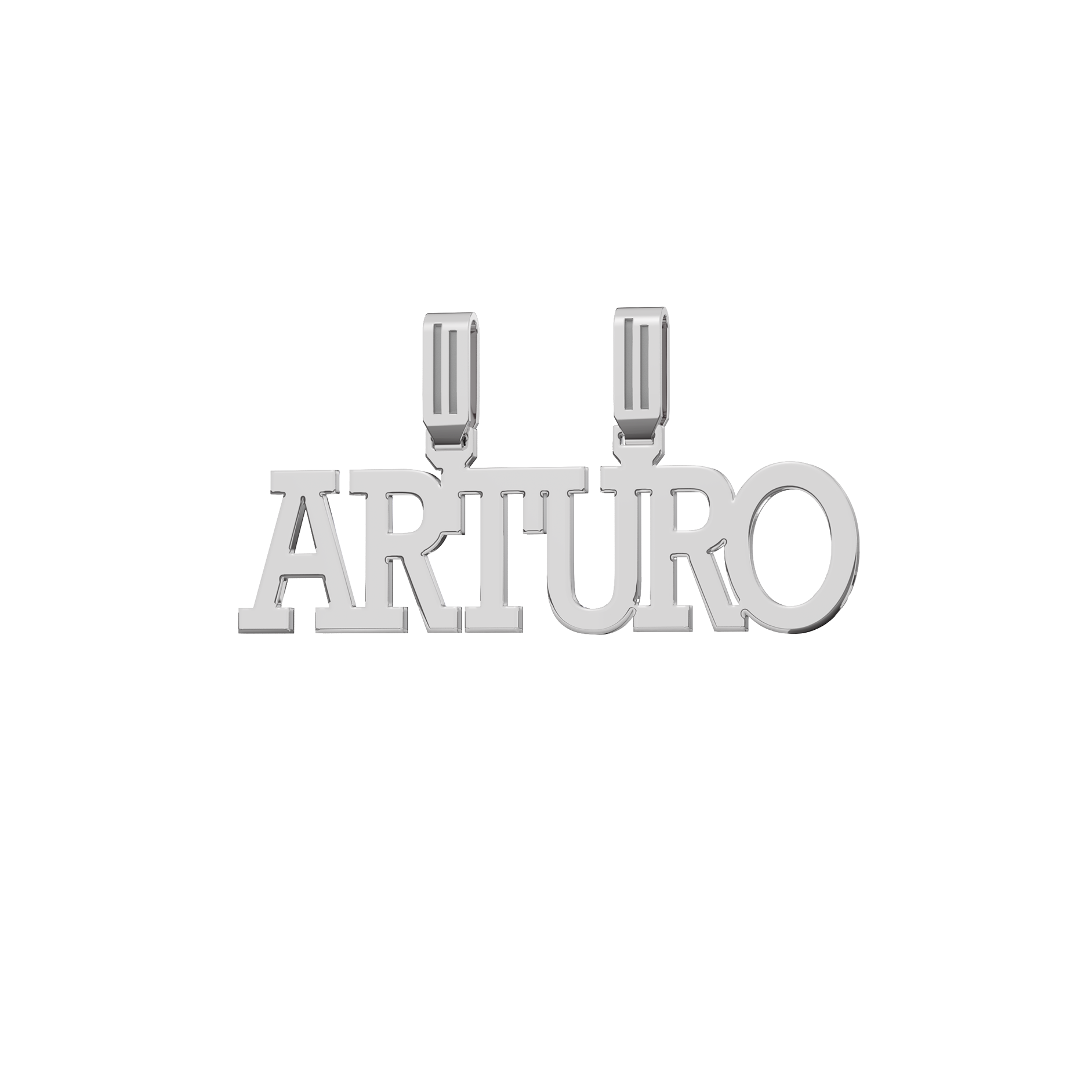 Dije Nombre Monarca Personalizable de Plata Primerly