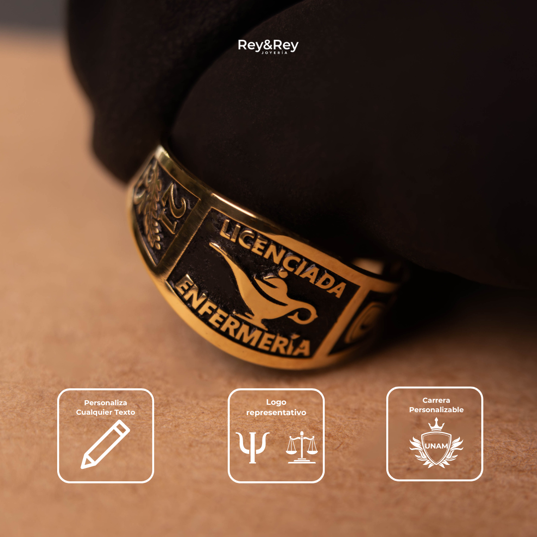 Anillo Graduación Belt Oro 10k