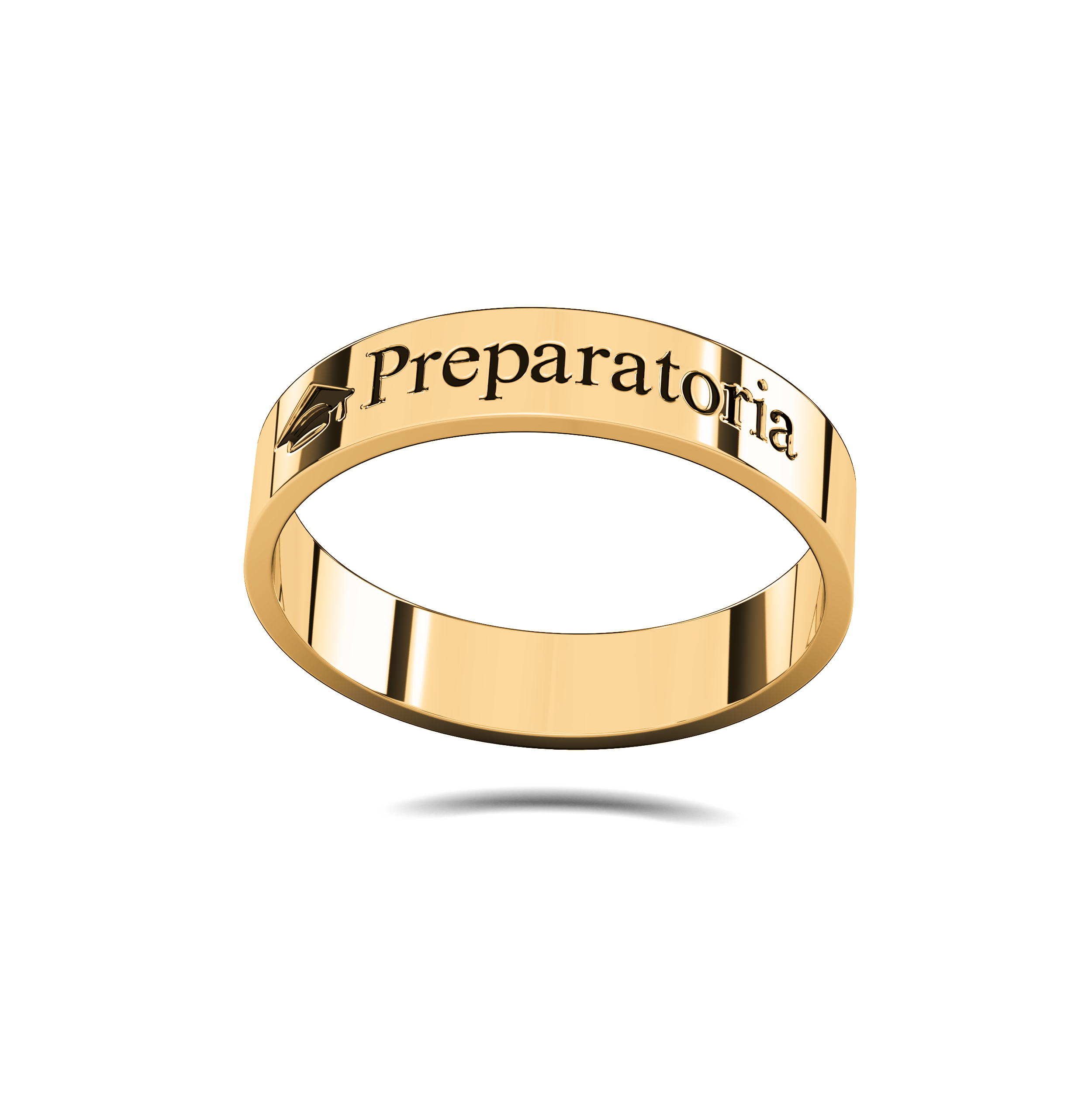Anillo Graduación Flat Name Oro 10k