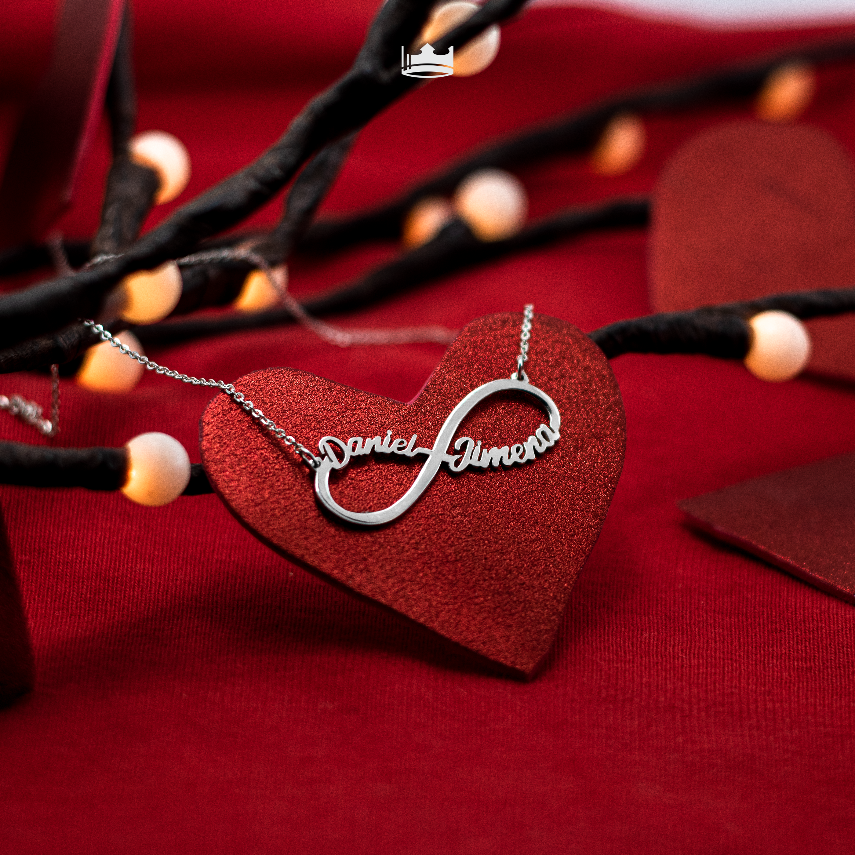 Collar Infinito Duos Personalizable Plata .925 Primerly