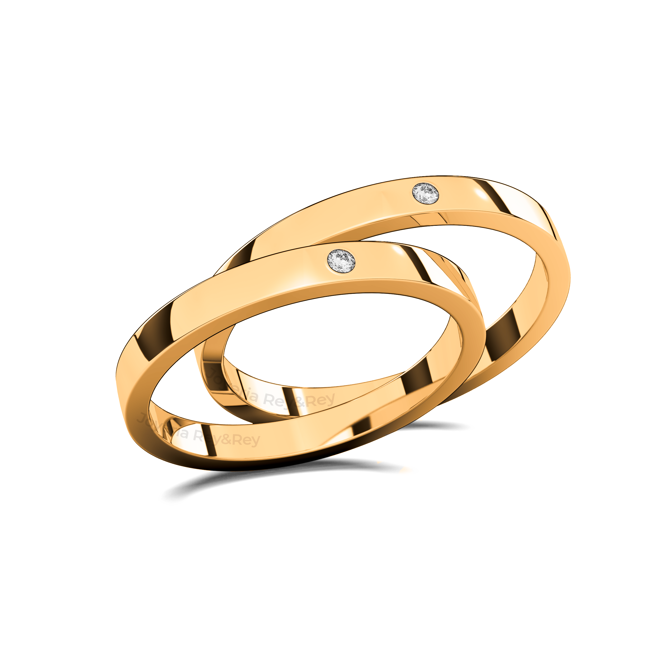 Anillos Matrimoniales Par Flat S Plata