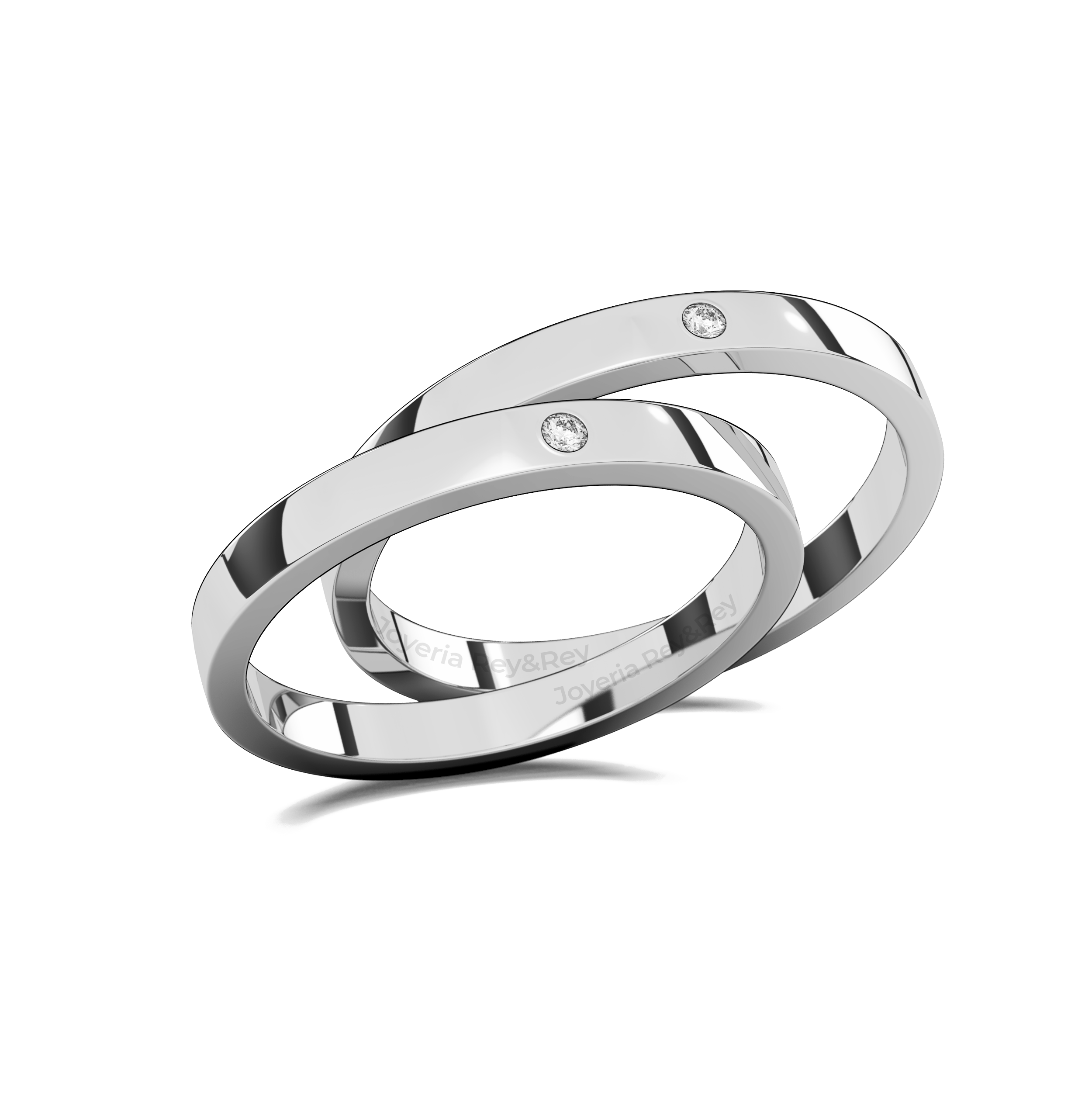 Anillos Matrimoniales Par Flat S Plata