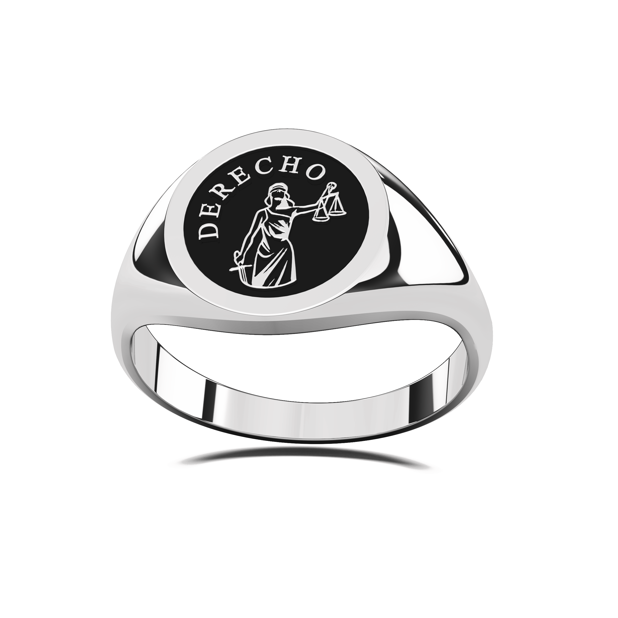 Anillo Sello Graduación Logos Licenciatura en Plata