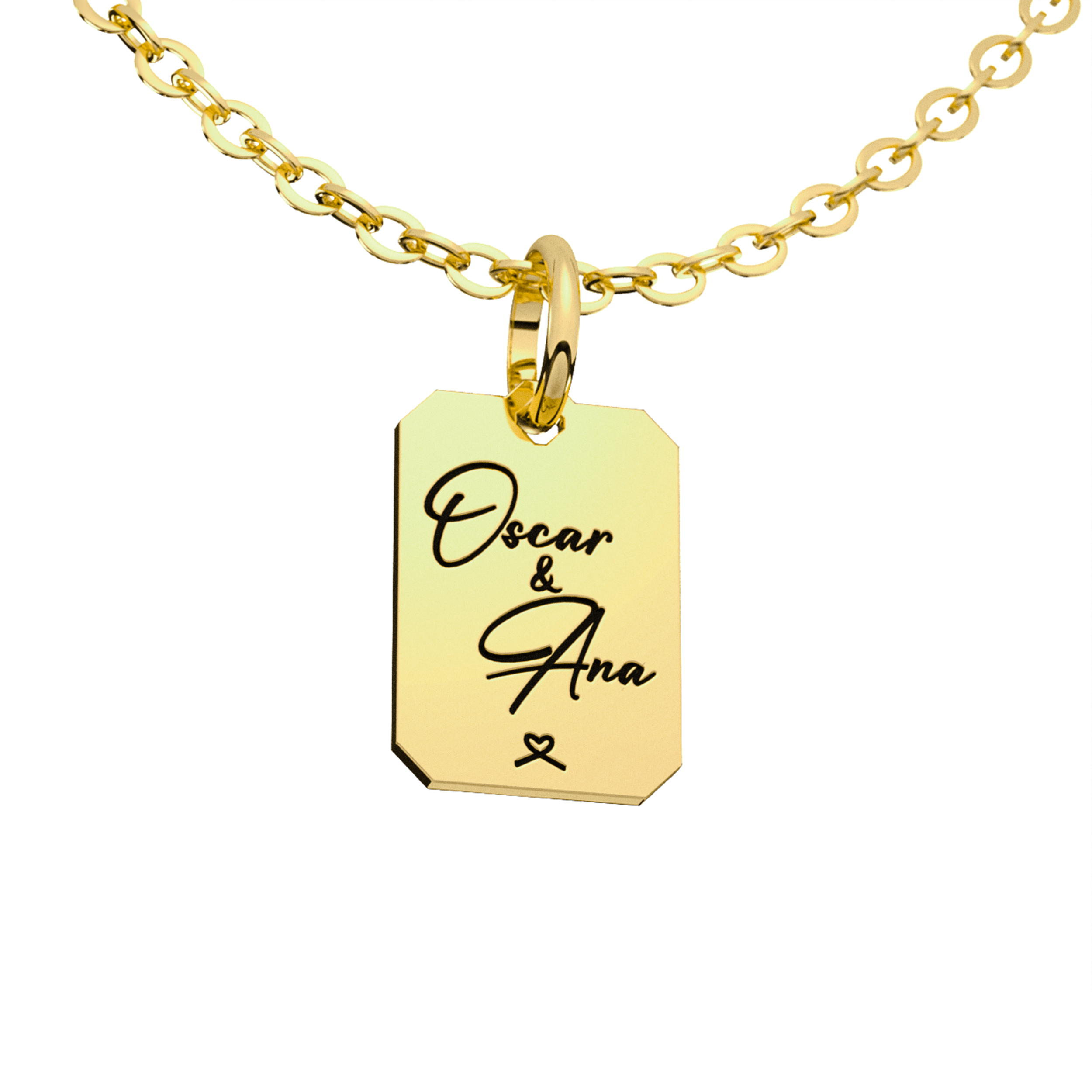 Collar Octa Text Personalizable Oro 10k Primerly
