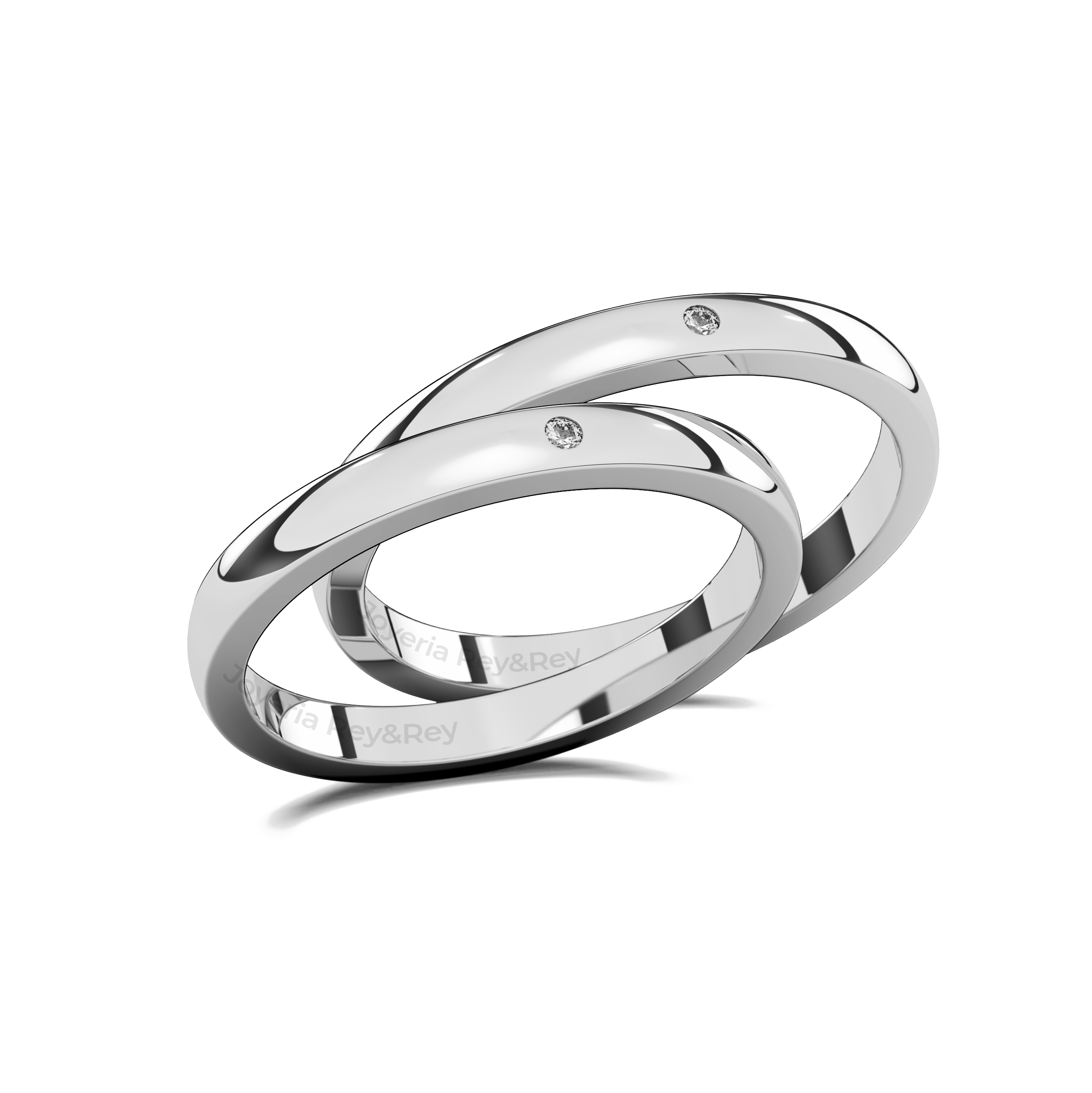 Anillos Matrimoniales Palomas S de Plata Par