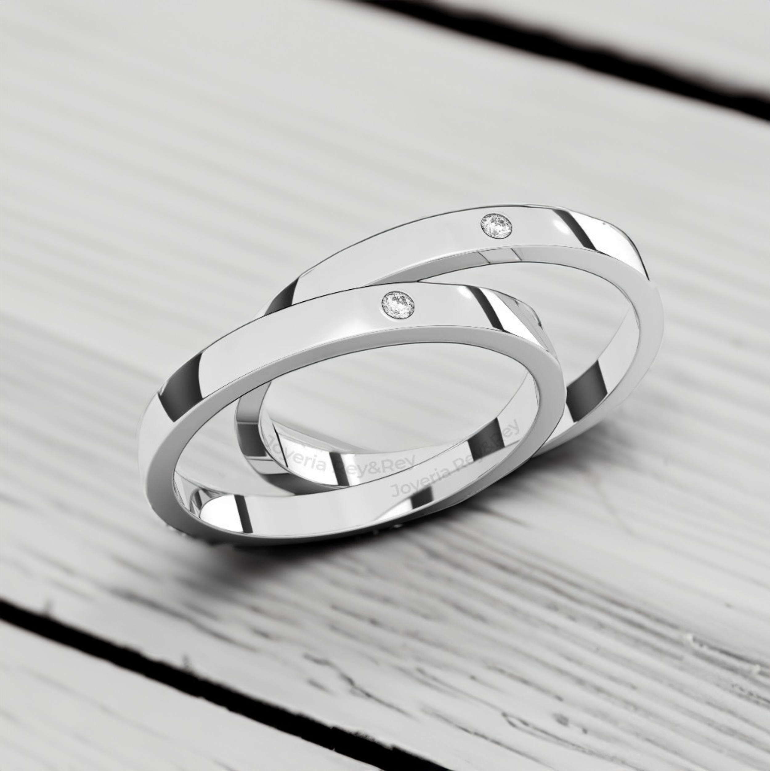 Anillos Matrimoniales Par Flat S Plata