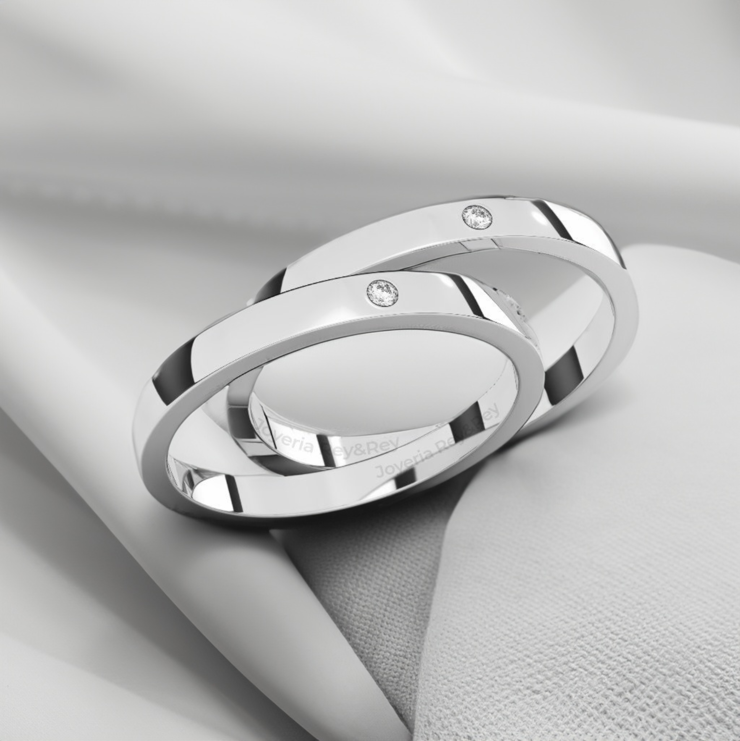 Anillos Matrimoniales Par Flat S Plata