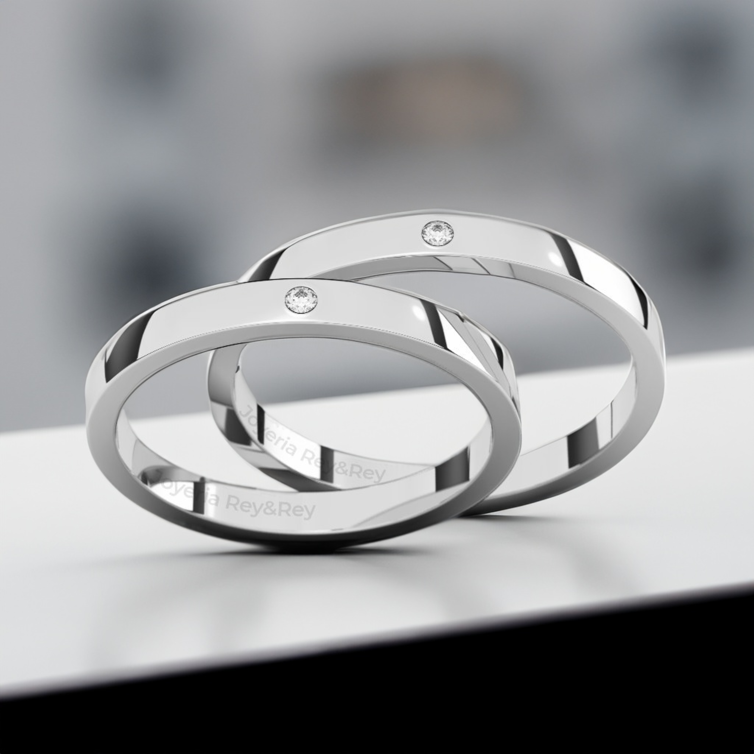 Anillos Matrimoniales Par Flat S Plata