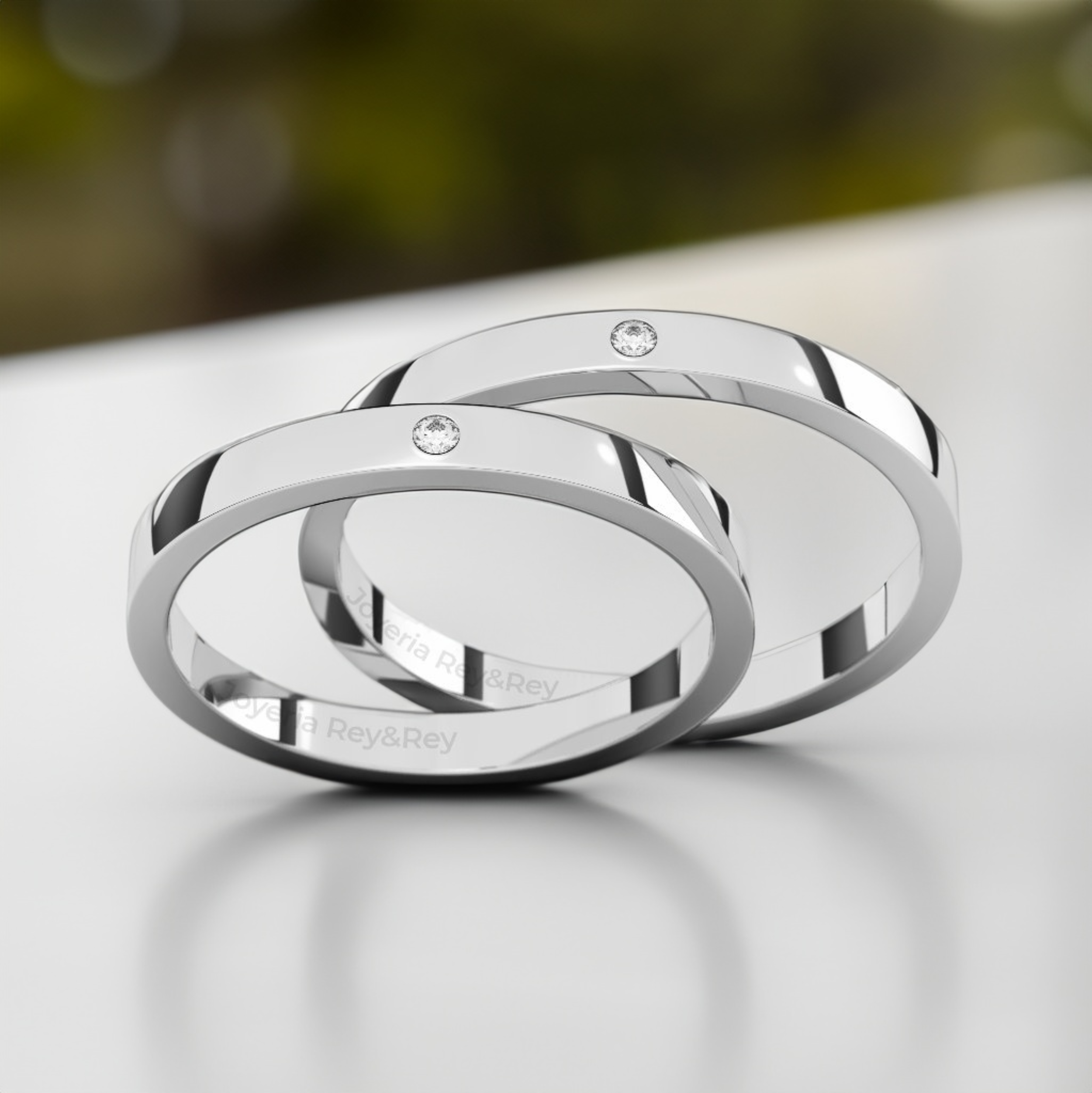 Anillos Matrimoniales Par Flat S Plata