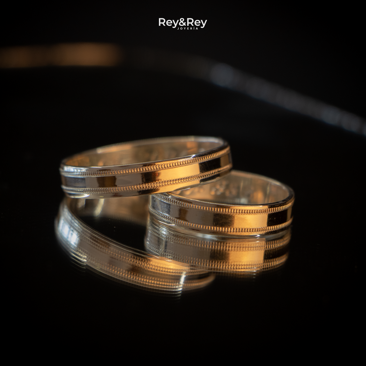 Anillo Milgrain Matrimonial en Plata.925