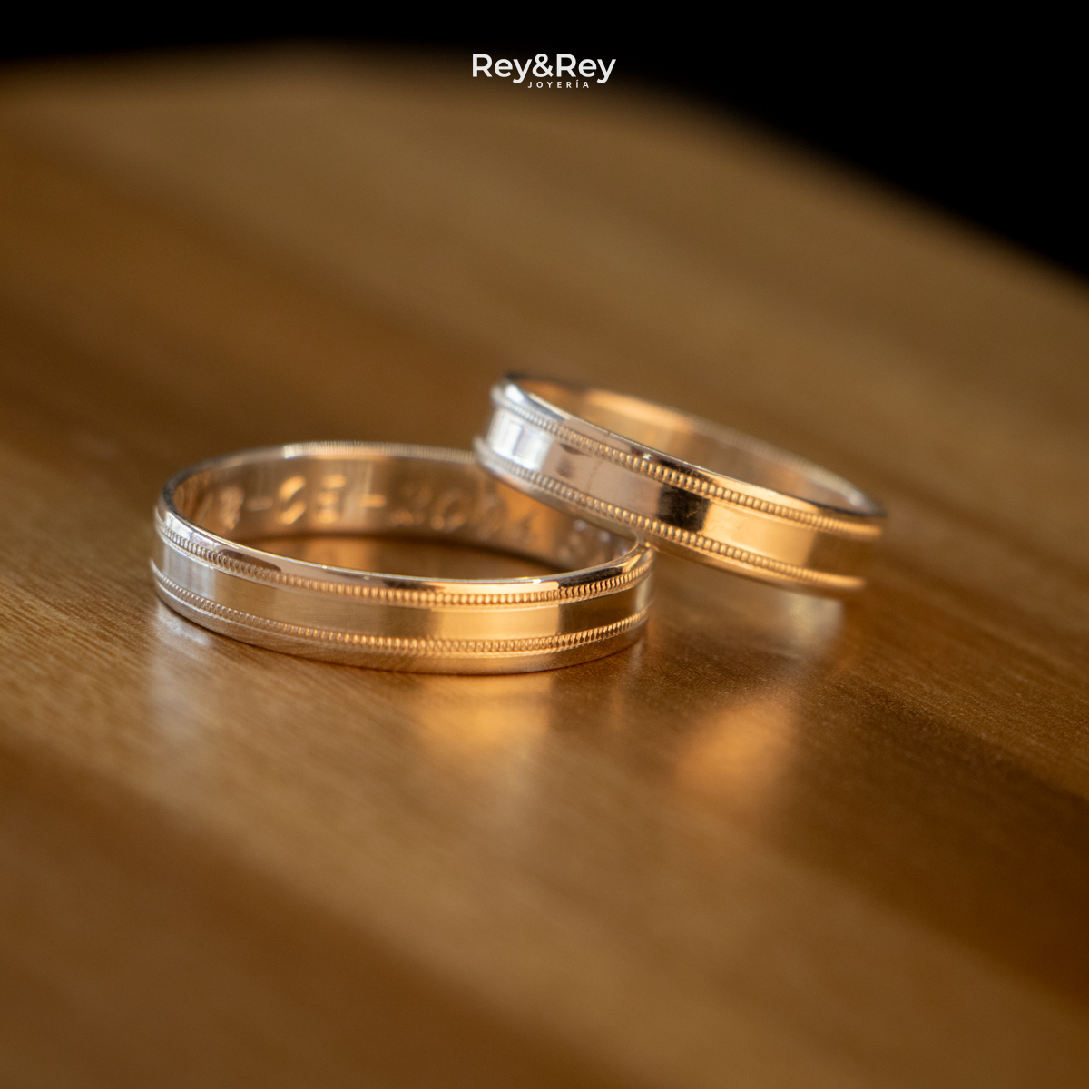 Anillos Matrimoniales Par Milgrain Plata