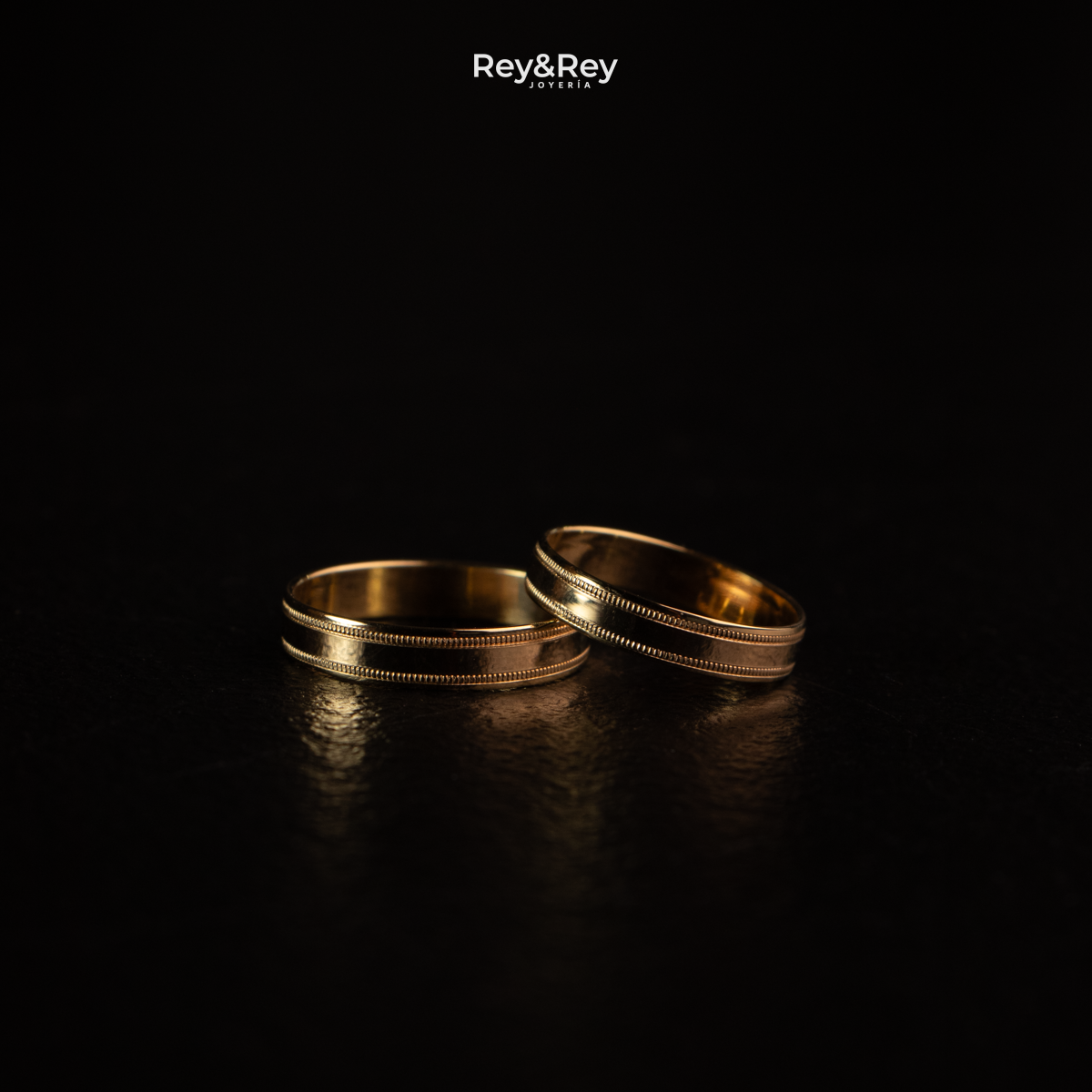Anillos Milgrain Matrimonial en Oro 10k