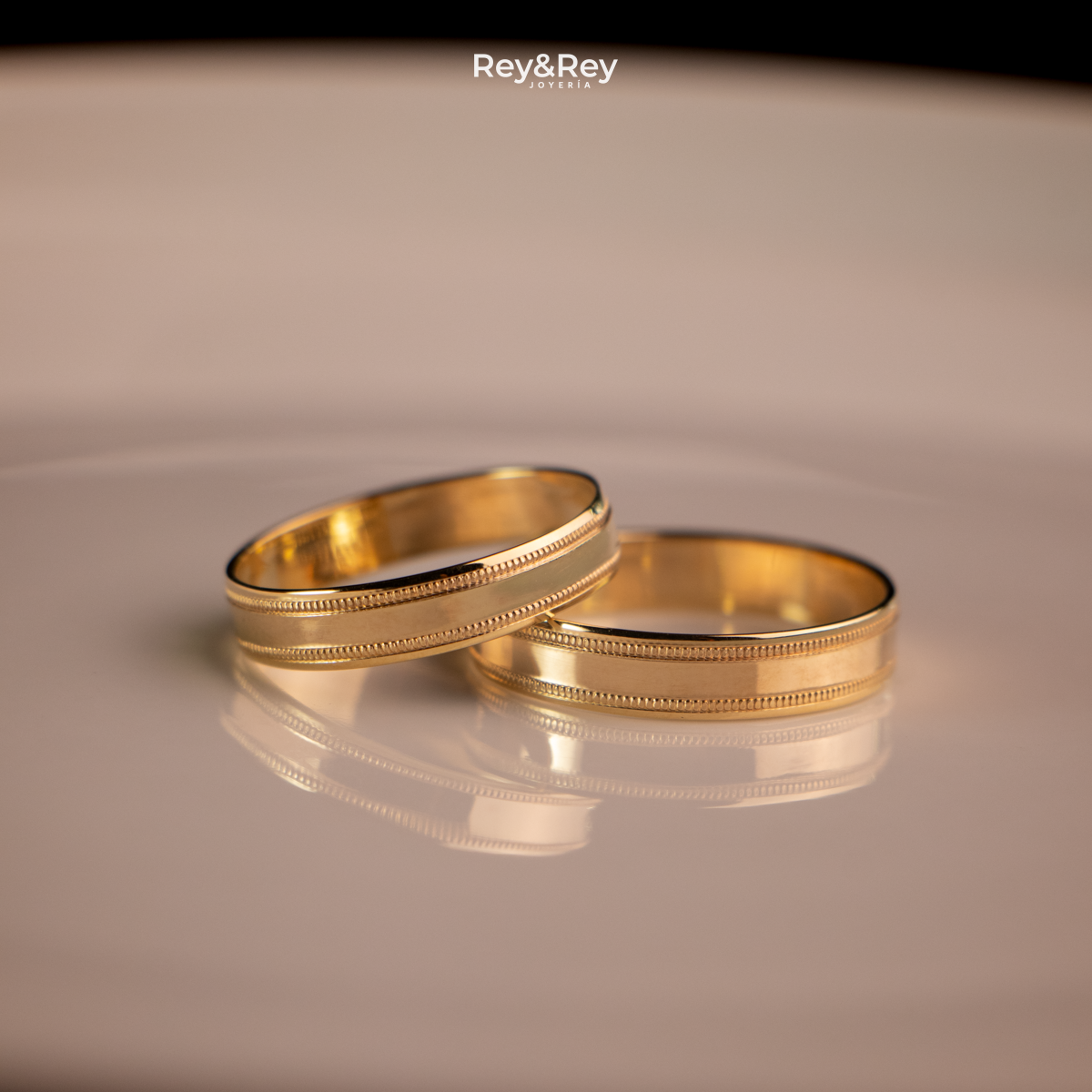 Anillos Milgrain Matrimonial en Oro 10k