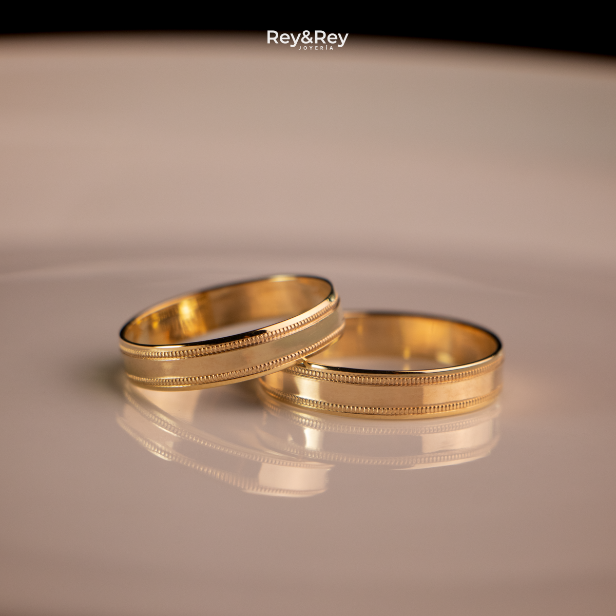 Anillos Milgrain Matrimonial en Oro 10k